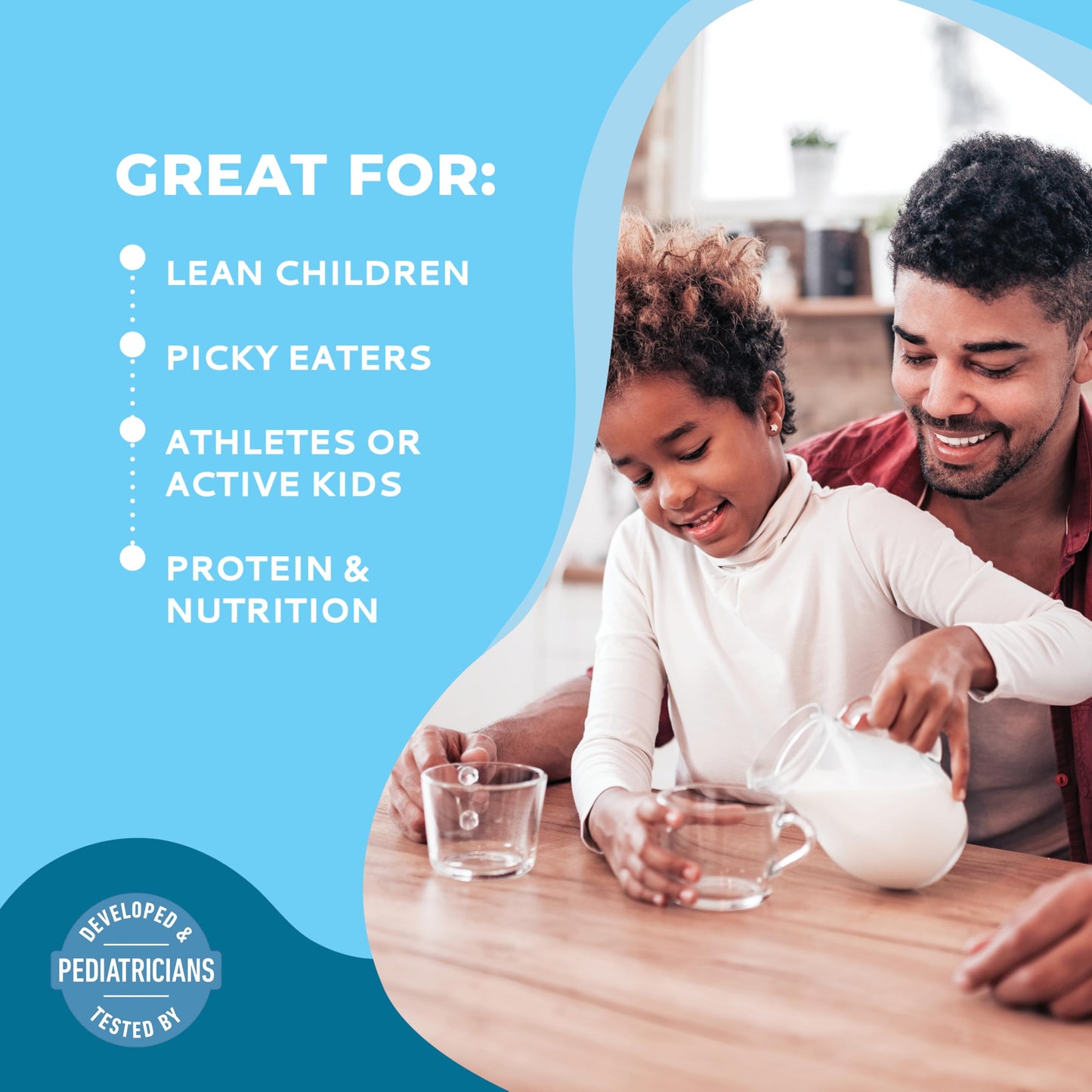 Healthy Heights Grow Daily Kids Protein Drink Mix (Chocolate) - High Protein Shake for Kids 3+