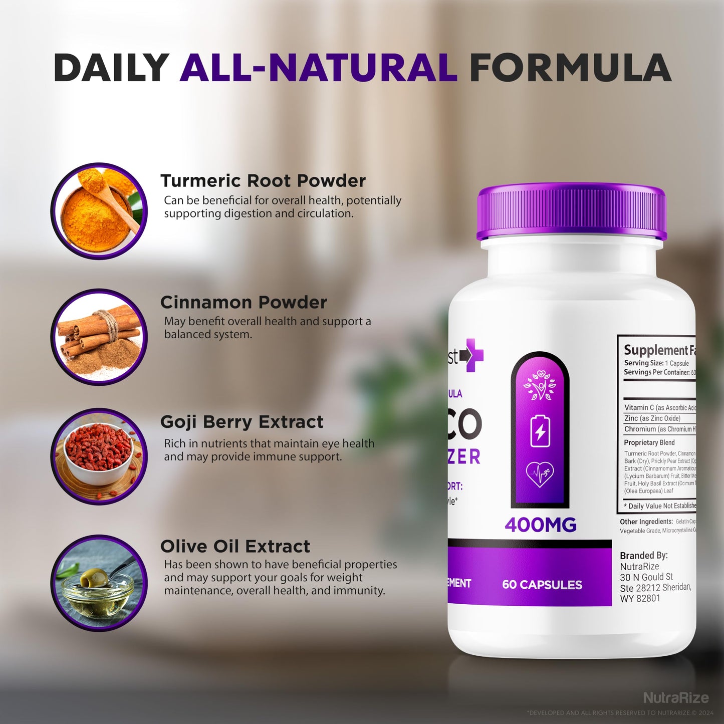 NutraRize (5 Pack) GlycoBoost - Official Glyco Boost Blood Support Formula, All Natural Capsules for Healthy and Stable Levels, GlycoBoost Blood Vessel Cleaner, Glyco Boost Optimizer (300 Capsules)