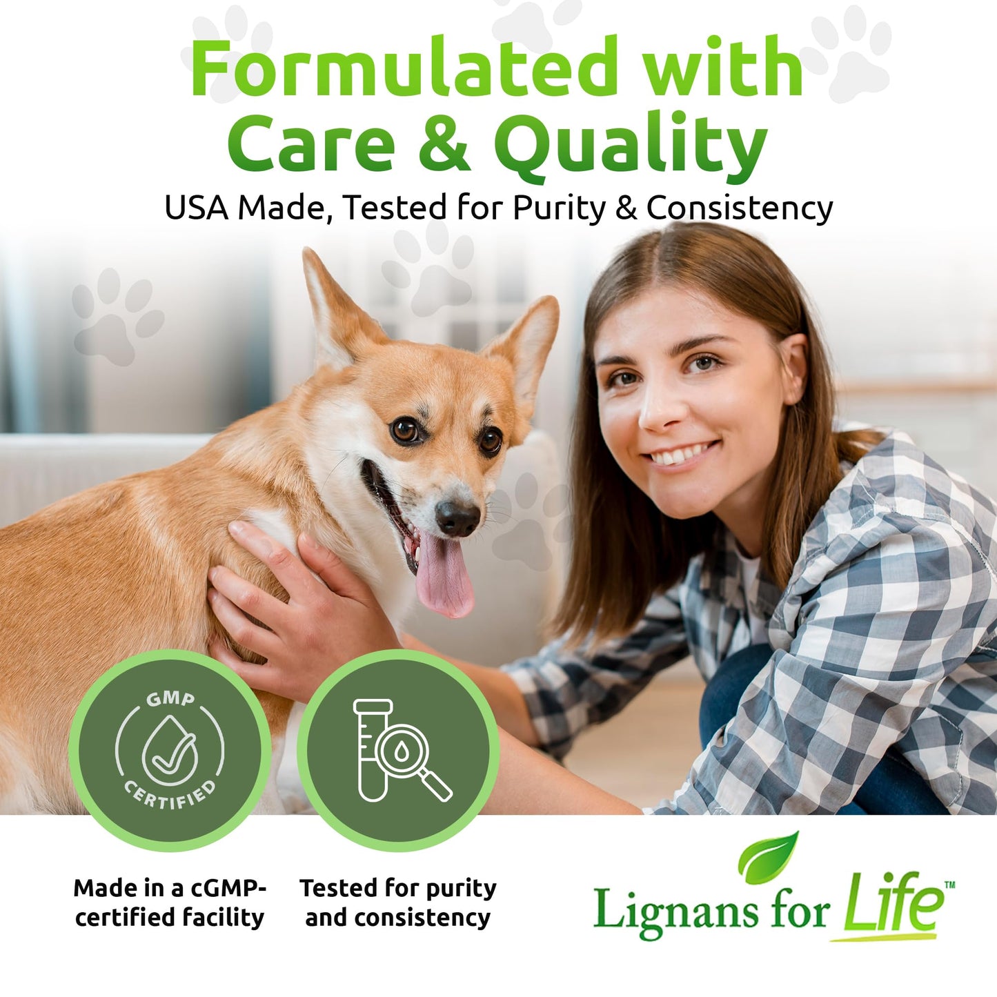 Lignans for Life - Natural Bulk Ground Flaxseed Powder - Omega 3 & 6 Fatty Acids Filled High Fiber Antioxidants - Support Healthy Heart & Hair, Healthy Immune System - 60 Servings 80mg per tab, 1 Pack