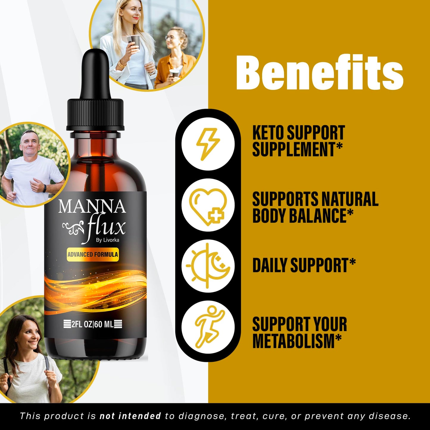 (2 Pack) MannaFlux Drops, Manna Flux Advanced Formula Drops, MannaFlux All-Natural Liquid Drops Supplement, MannaFlux Drops Weight Loss Support, MannaFlux Gotas Reviews, 2 Bottles for 60 Days