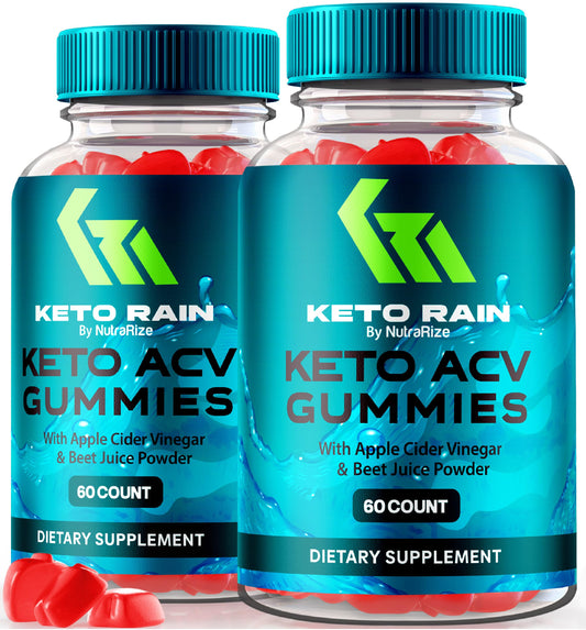 NutraRize (Pack of 2 Keto Rain ACV Gummies, All Natural Keto Supplement, Keto + Apple Cider Vinegar, Keto Plus ACV Reviews (120 Gummies)