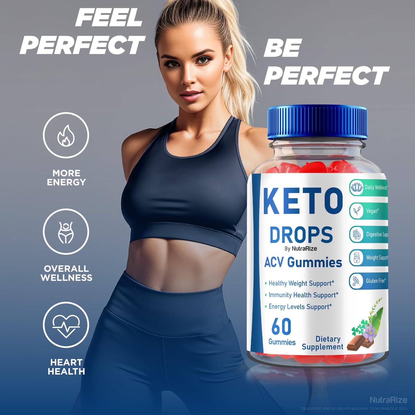 Keto Drops +, Keto Drops for Weight Loss, Keto + ACV Wellness Gummys, Keto Drops ACV Gummies Extreme, Advanced Formula Apple Cider Vinegar Supplement, KetoDrops Reviews (60 Gummies)