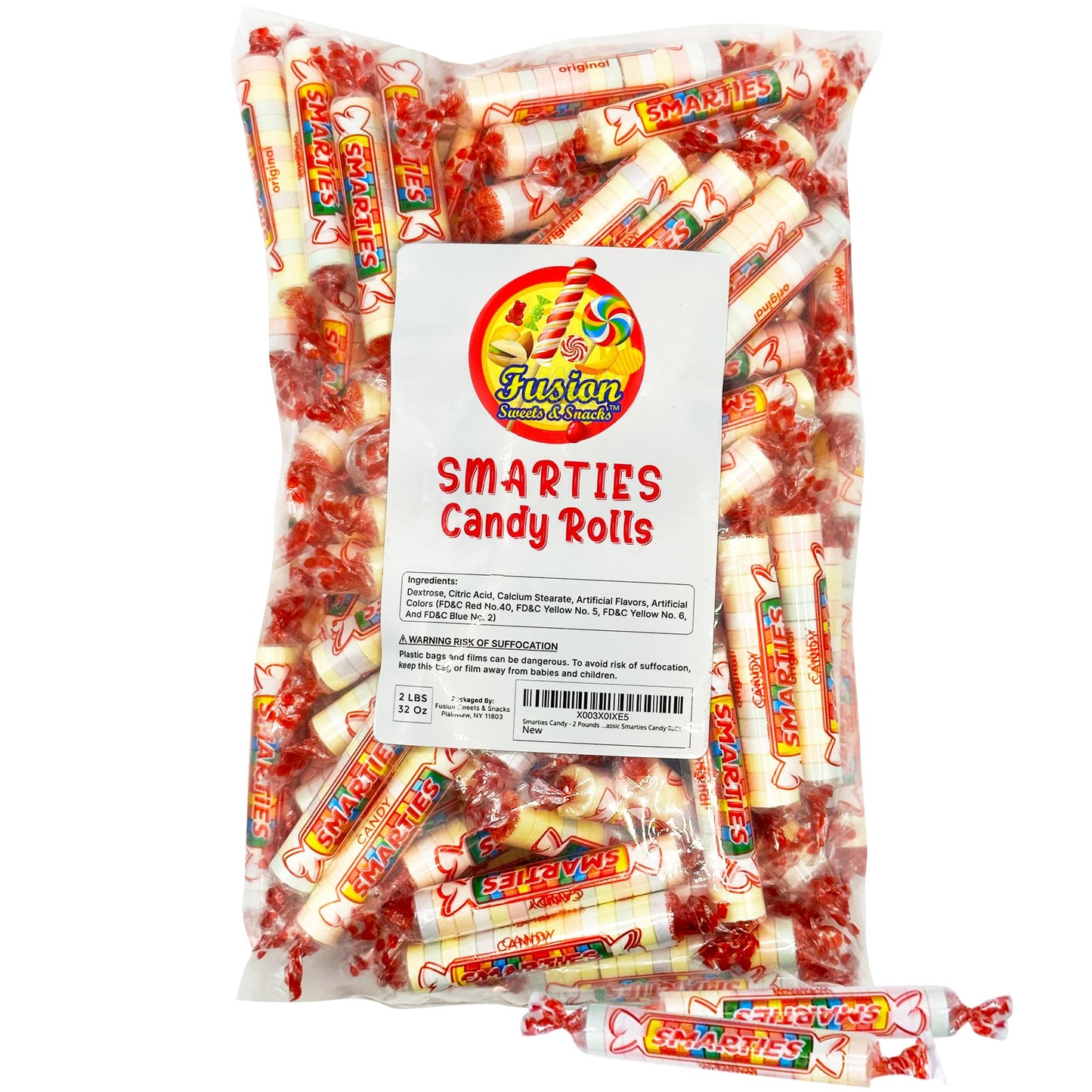 Smarties Candy  1 Pounds Bulk Bag  Original Flavor  Individually Wrapped  Classic Smarties Candy Rolls  Approx 60 Count