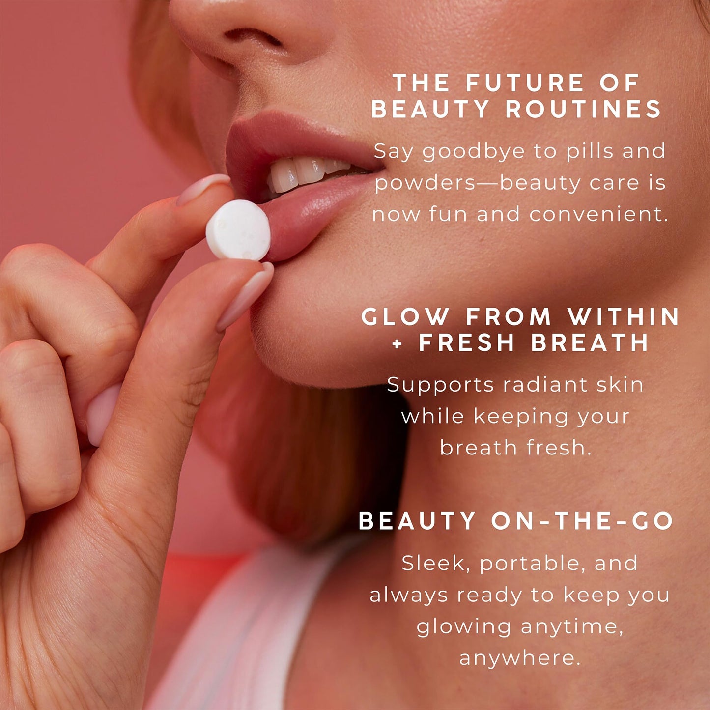 NOOZ Beauty Mints - Sugar-Free Biotin Mints for Glowing Skin, Healthy Hair & Strong Nails - Juicy Pear Flavor | Travel-Friendly Supplement with Antioxidants, Vitamin C, B6 & B12 | Non-GMO, 25 Mints