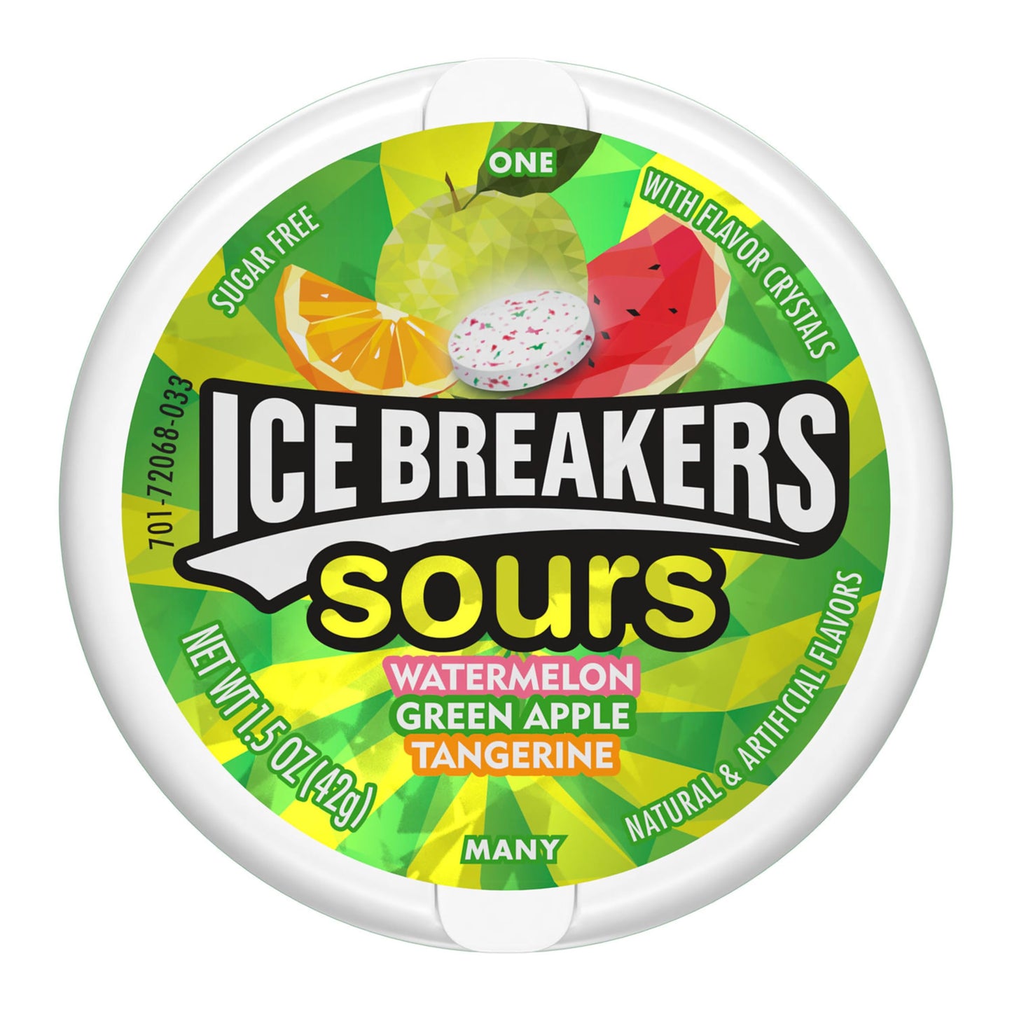 ICE BREAKERS Sours Assorted Fruit Flavored Sugar Free Mints Tins 15 oz 8 Count
