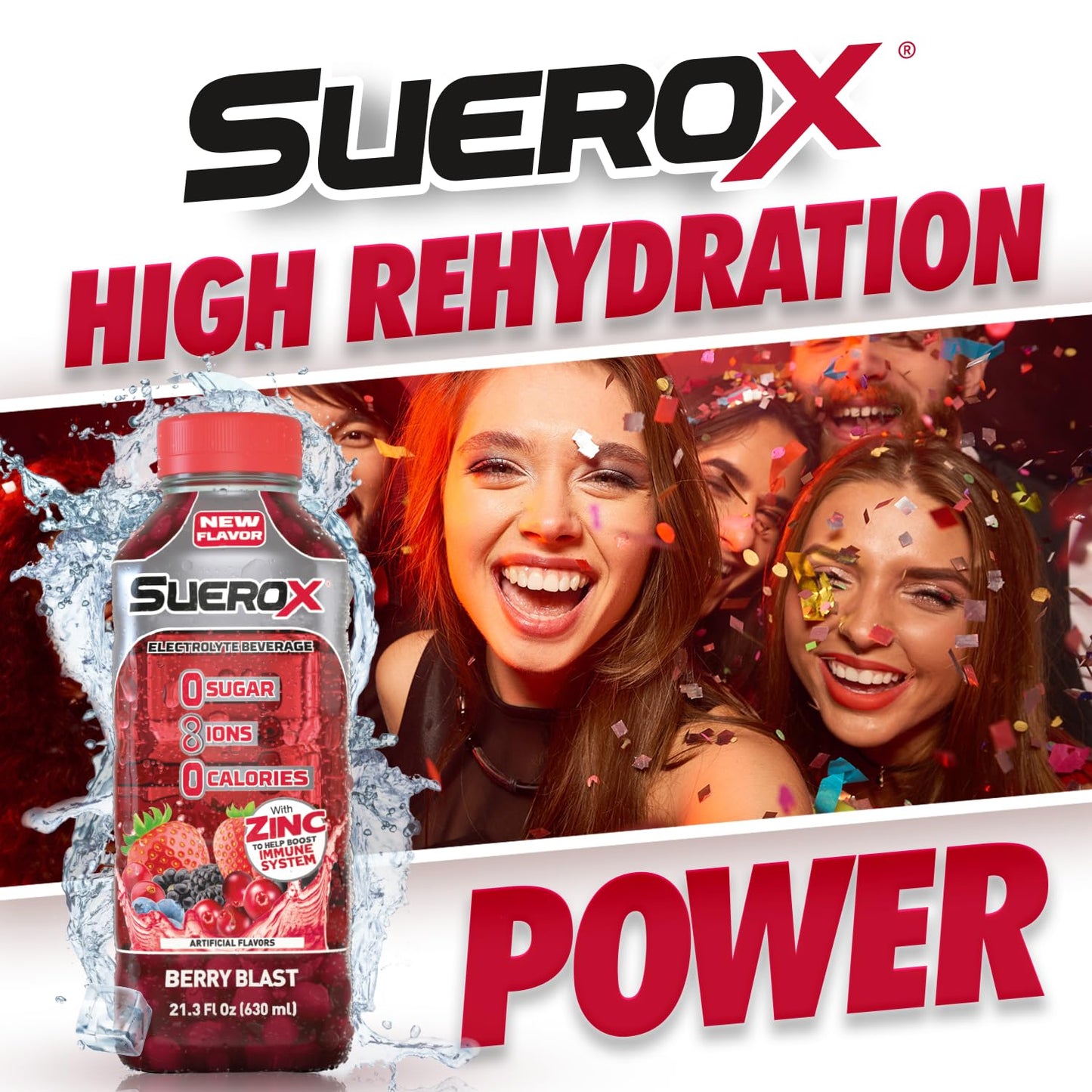 SueroX Kit Electrolyte Drinks Berry Blast, Coconut Refresh, Lemon Lift - 21.3 Fl Oz each,Bufferin Aspirin 130ct, Shot B Energy Multivitamin 60ct,