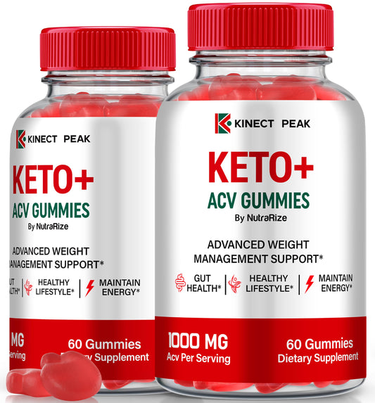 (2 Pack) Kinect Peak Keto ACV Gummies, KinectPeak Keto+ACV Weight Loss Gummies, All Natural Apple Cider Vinegar, Premium Keto Formula Plus ACV Gummy, Official ACV Keto Reviews (120 Gummies)
