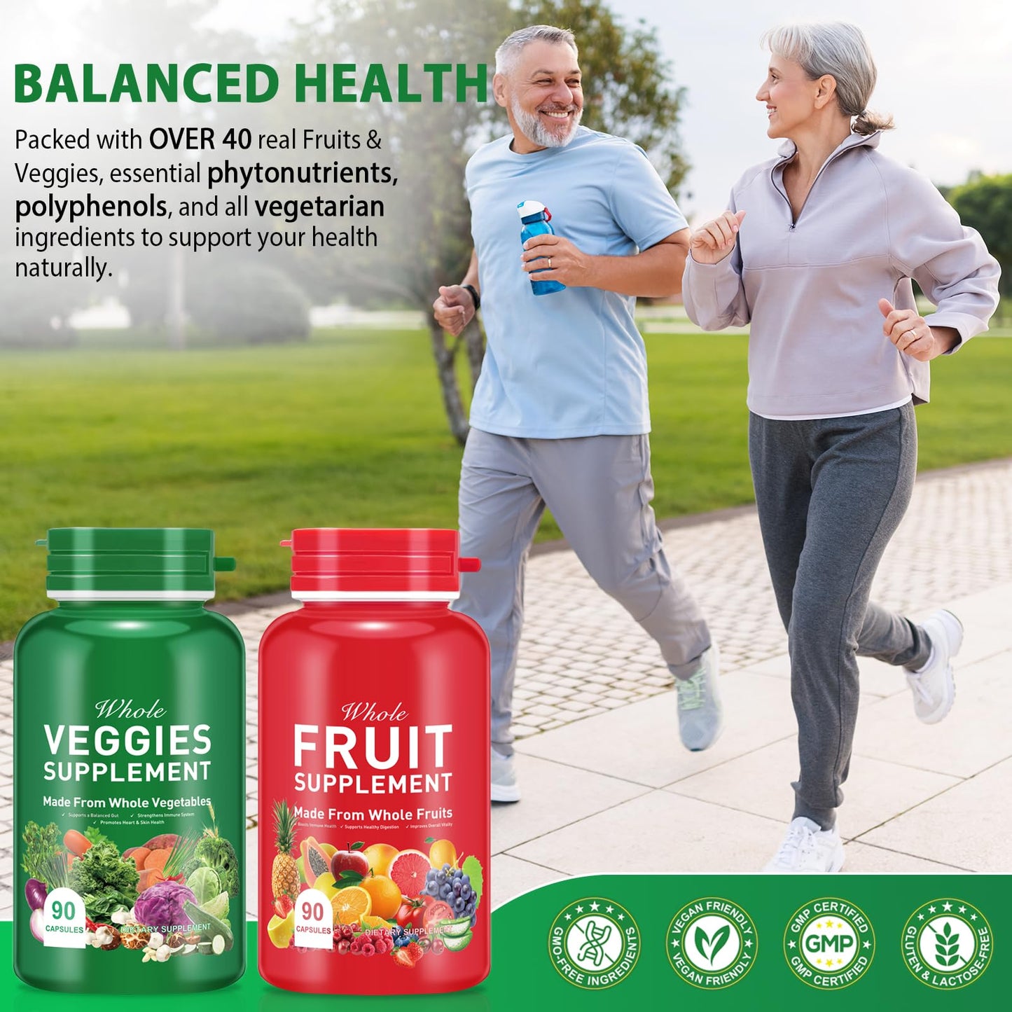 Daiasns Fruits and Vegetables Supplements,Fruit and Veggies Supplement -90 Fruit & 90 Vegetables High Fiber Supplement for Immunity, Gut & Energy, Superfood Formula, Vegan