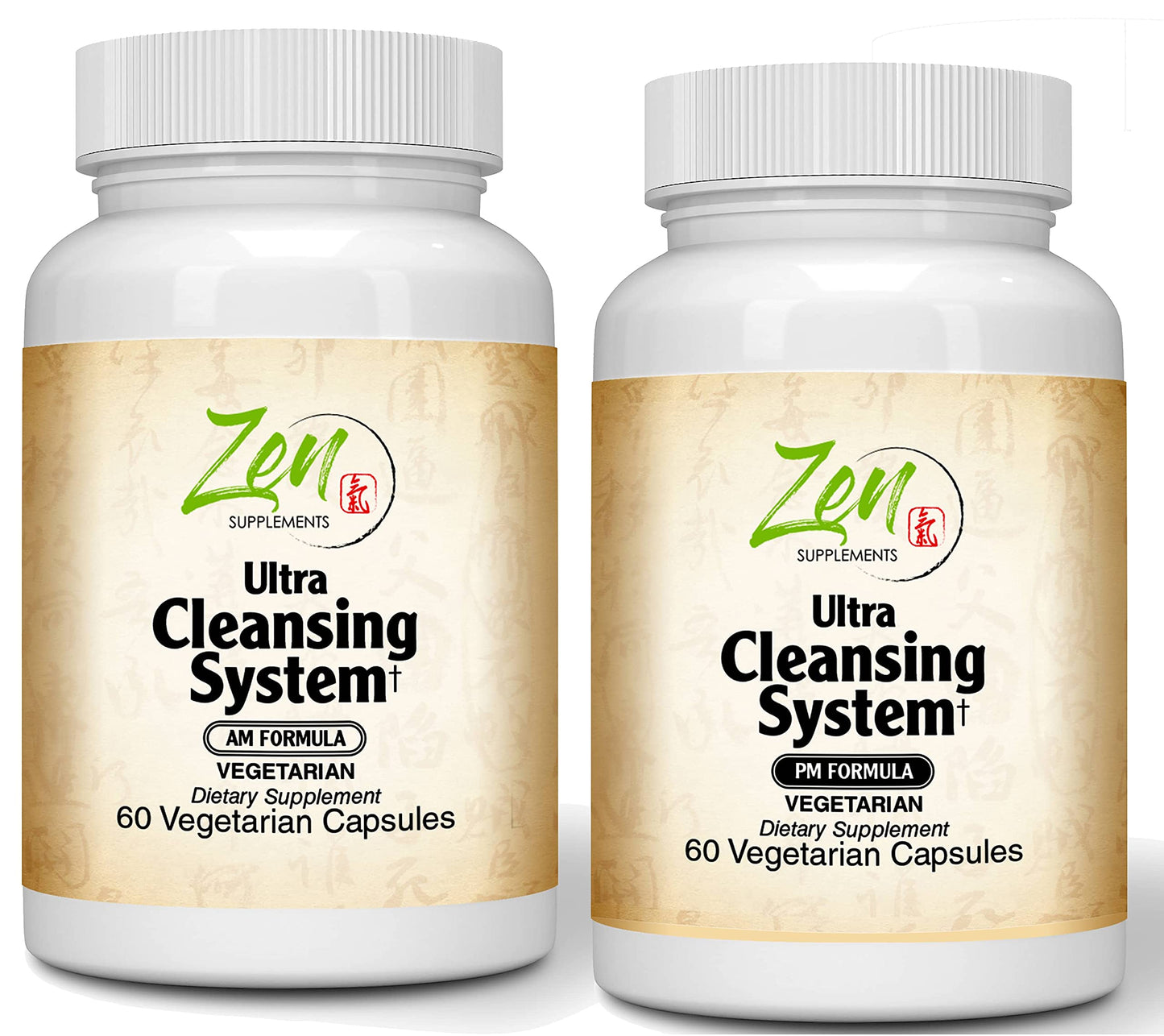 Zen Supplements Ultra Cleansing System Detox Kit - 100% Natural Herbal Blends - Maximum Full Body Detox to Support Liver & Colon - for Overall Health & Wellness - AM/PM 30 Day Systems Detox Cleanse