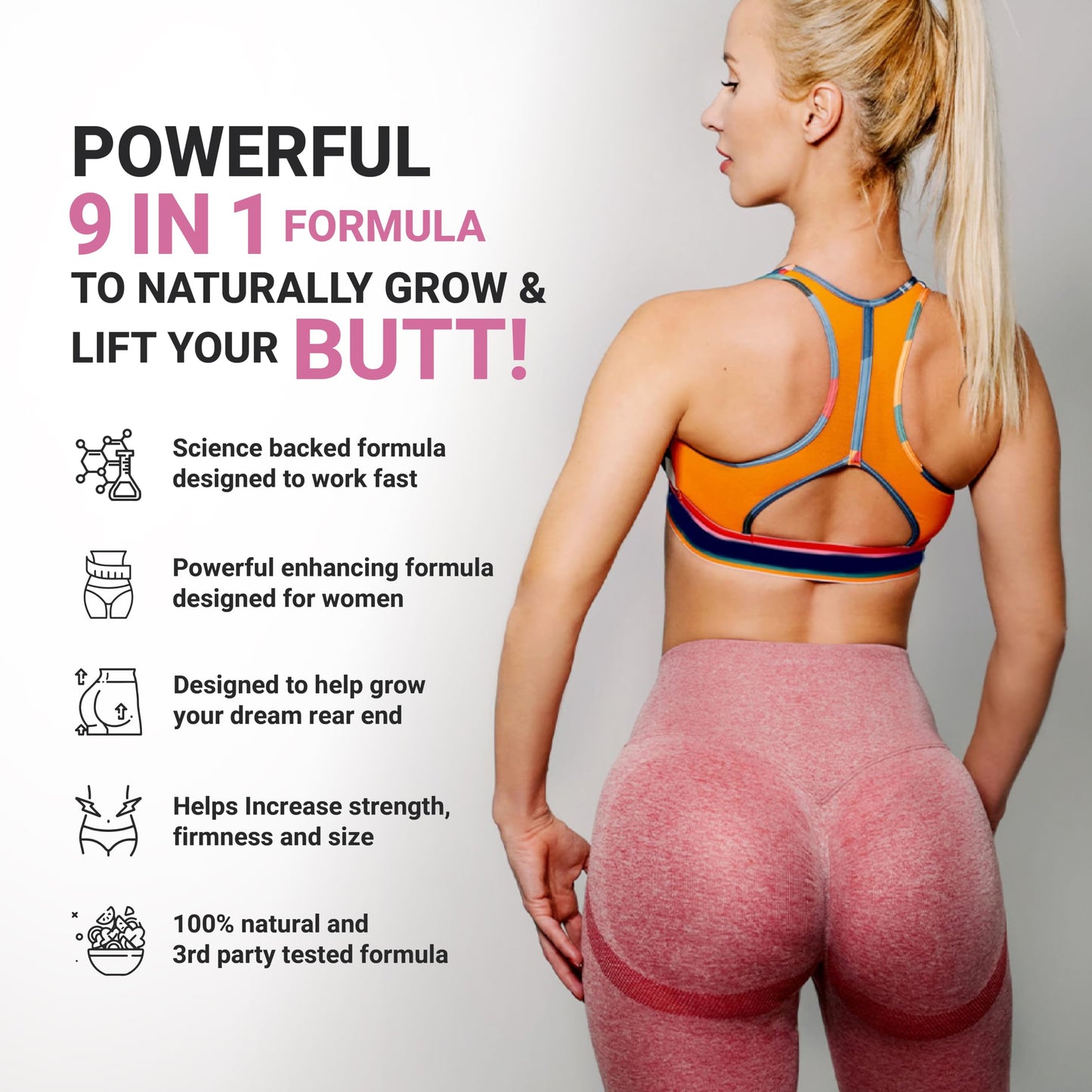 Curvy Girl Secrets | Weight Gainer for Women to Grow Thicker Booty & Enhance Curves | Helps Naturally Curve & Shape Body | Grow Rounder, Wider & Thicker Glutes for Fast Results - 60 Capsules