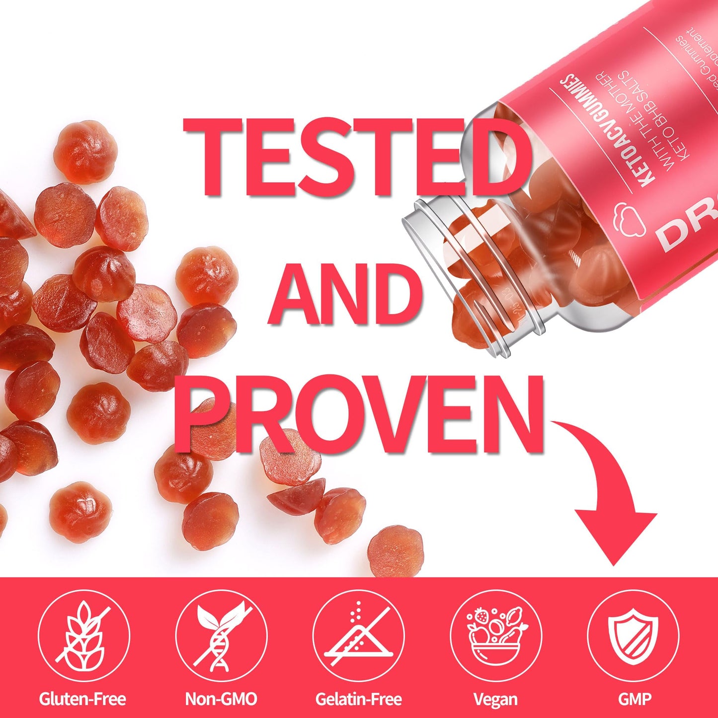 DREAVIO Keto ACV Gummies Advanced Weight Loss- Sugar Free 1000mg Apple Cider Vinegar Gummies for Women & Men, Vegan Keto Apple Cider Vinegar Supplement for Adult
