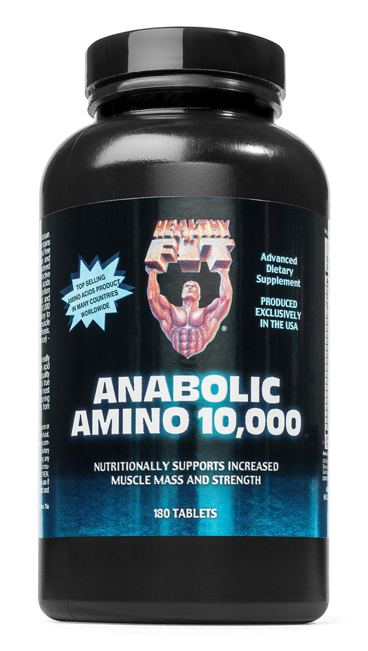 Healthy 'N Fit - Anabolic Amino 10,000 -Amino Acid Tablets (180)- Hydrolyzed Egg & Whey Source- FAST Absorbing
