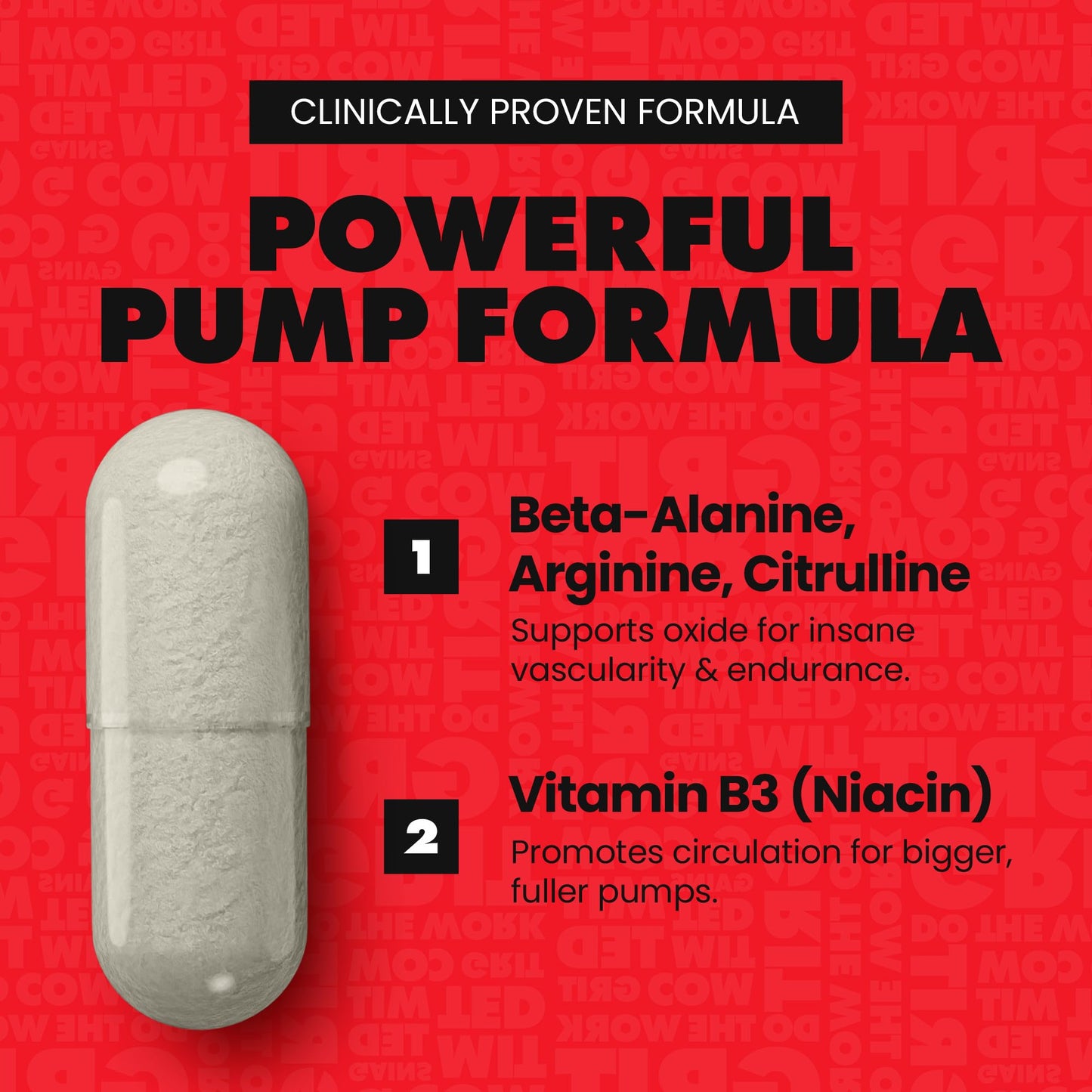 Gains in Bulk L Arginine Amino Acids Supplement for Nitric Oxide Support, Supplements for Men with L-Arginine, L Citrulline and L Ornithine, Muscle Pump, Energy and Heart Health Support, 90 Capsules