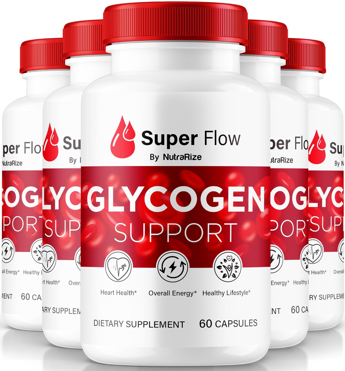 (5 Pack) Super Flow Glycogen, SuperFlow Glycogen Support Capsules, Super Flow Glyco Optimizer, Official SuperFlow Glyco Optimiser Caps, Super Flow Detox Cleanse, Super Flow Glycol (300 Capsules)
