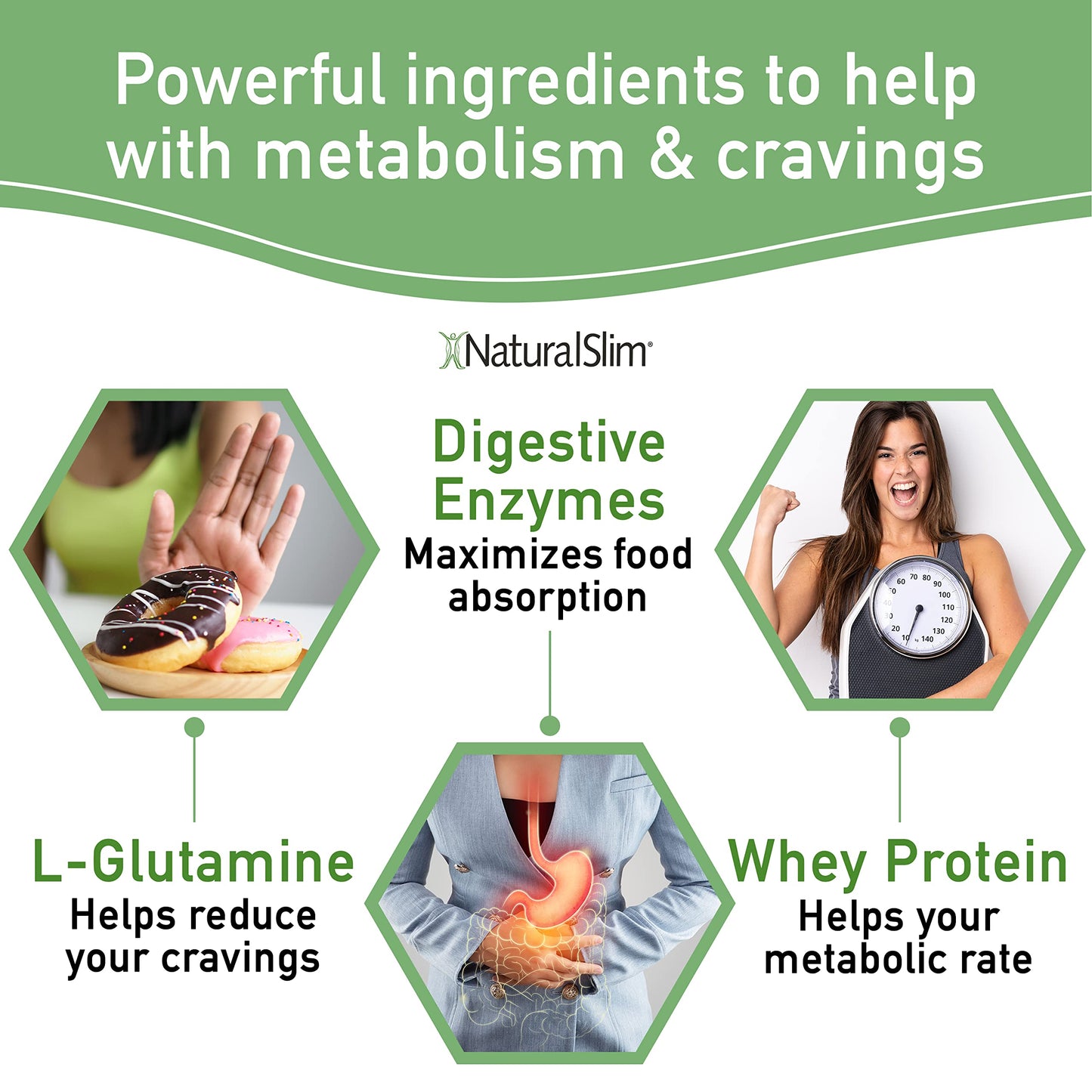 Naturalslim Protein Powder with Vitamins and Minerals Metabolic C-Plus - Meal Replacement Powder Fortified with Vitamin C, Zinc & Amino Acid - Strawberry Protein Powder 10 Servings 1.1 lb.