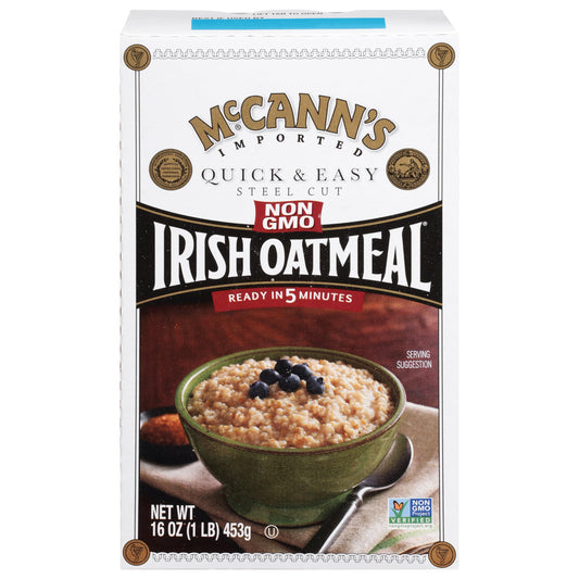 McCanns Irish Oatmeal Quick  Easy Steel Cut Oats 16 Ounce