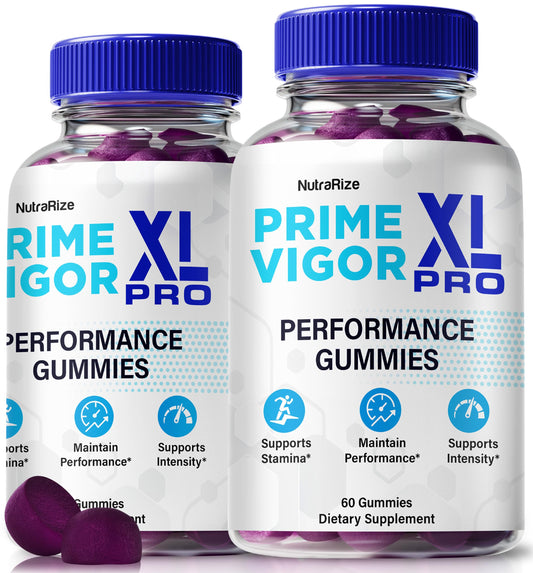 (2 Pack) Prime Vigor XL Pro Gummies, Official PrimeVigor XL Pro For Men, Premium Formula For Male Performance, Energy & Stamina, Prime VigorXL Pro Support, PrimeVigorXL Pro ME Gomitas (120 Gummies)