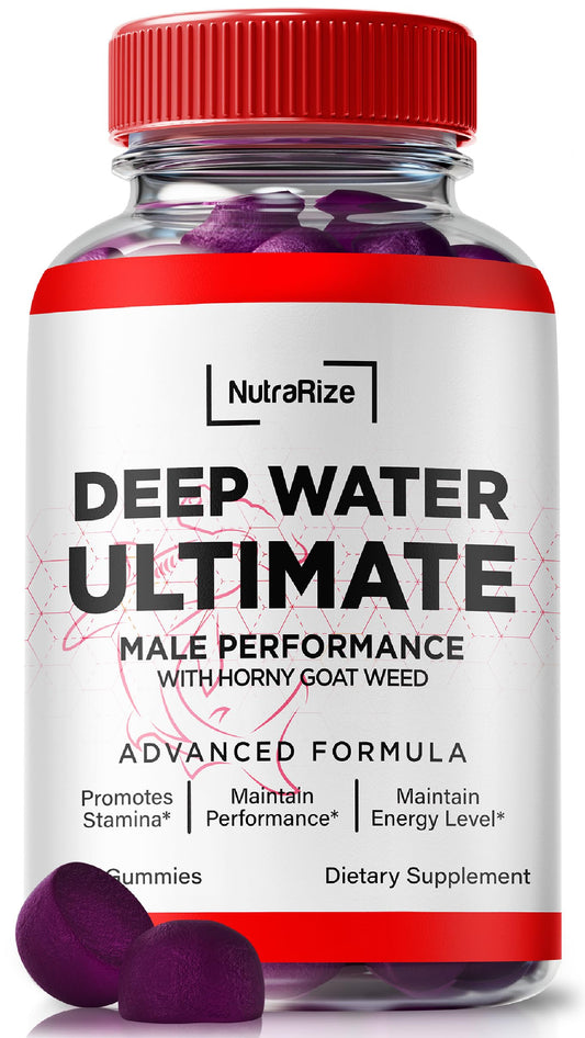NutraRize Deep Water Ultimate Male Gummies - Official Deep Water Male Essentials, Premium Deepwater Ultimate Gummies for Men, Deep Water Ultimate Male Gummy, Performance Review (60 Gummies)