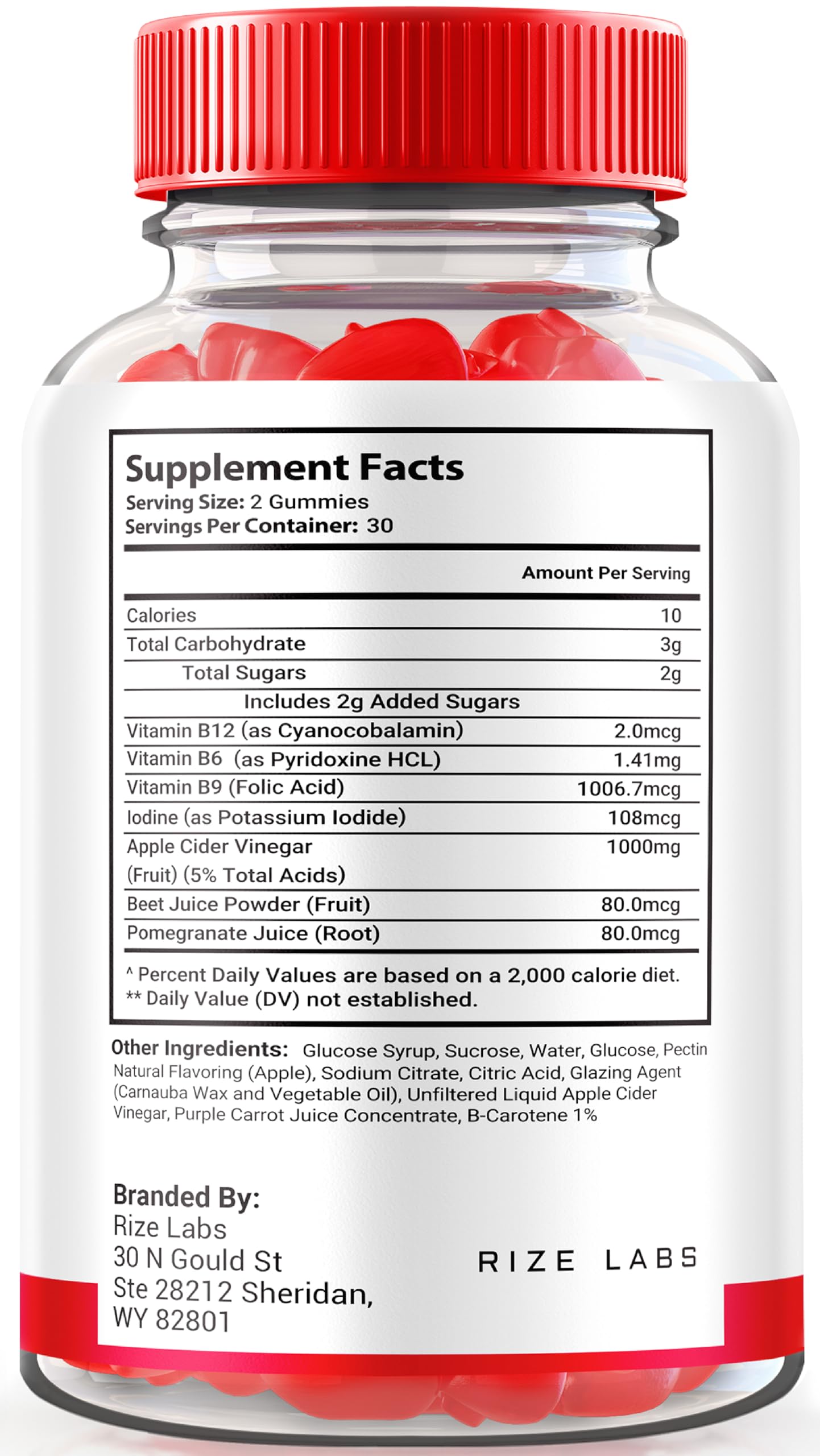 rize labs - Slim Plus Keto ACV Gummies for Advanced Weight Loss, All Natural Apple Cider Vinegar Supplement (60 Gummies)