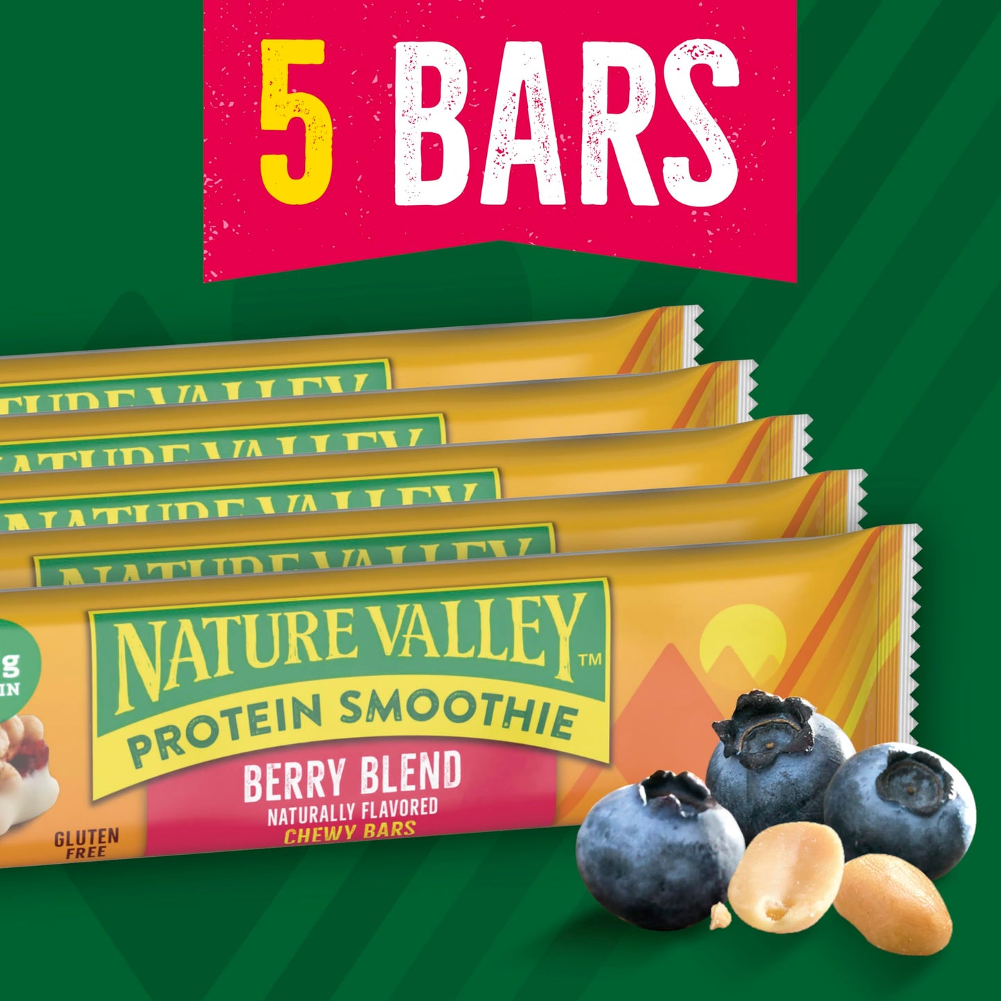 Nature Valley Protein Smoothie Berry Blend Bar 5 Count