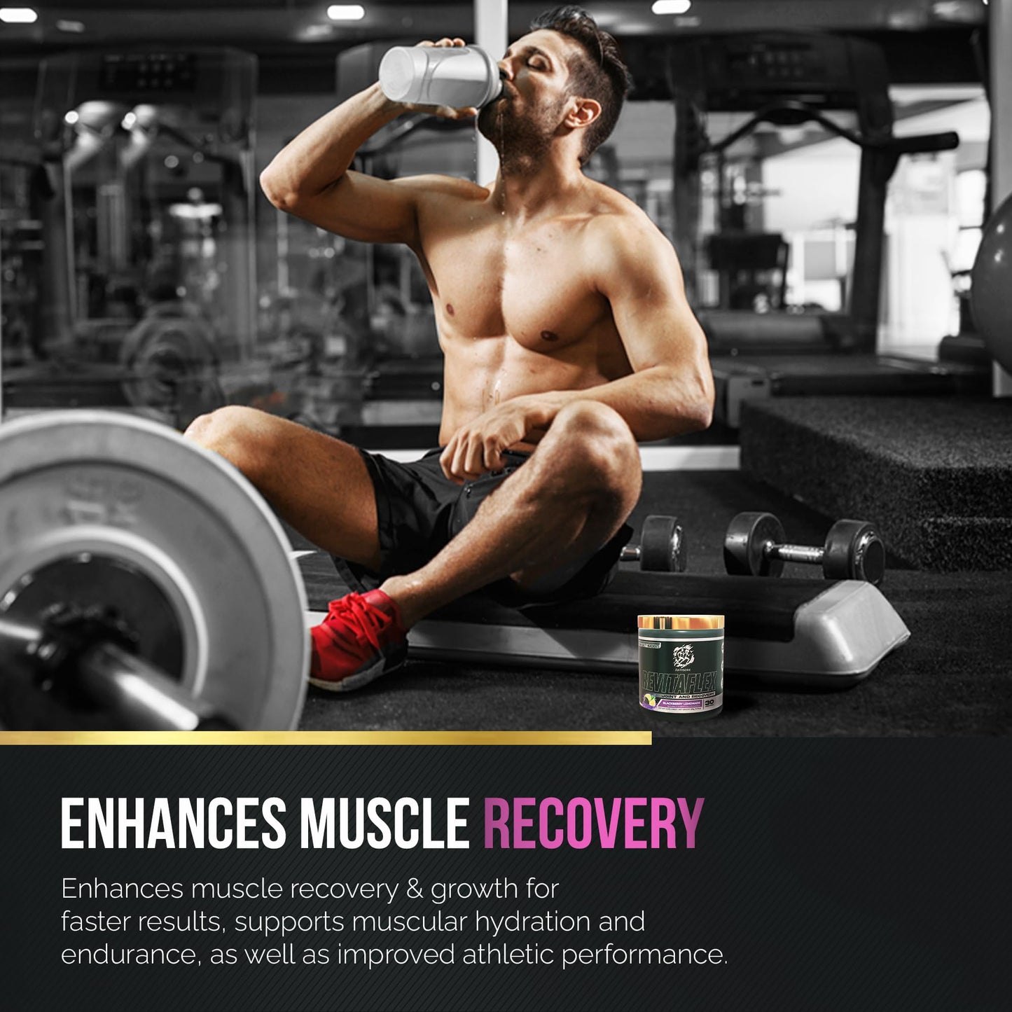AntiSore Revitaflex - Premium Joint & Muscle Recovery Supplement, BlackBerry Lemonade Flavor, Made in USA, Natural Ingredients, Fast-Acting Formula - 30 Servings (BlackBerry Lemonade)
