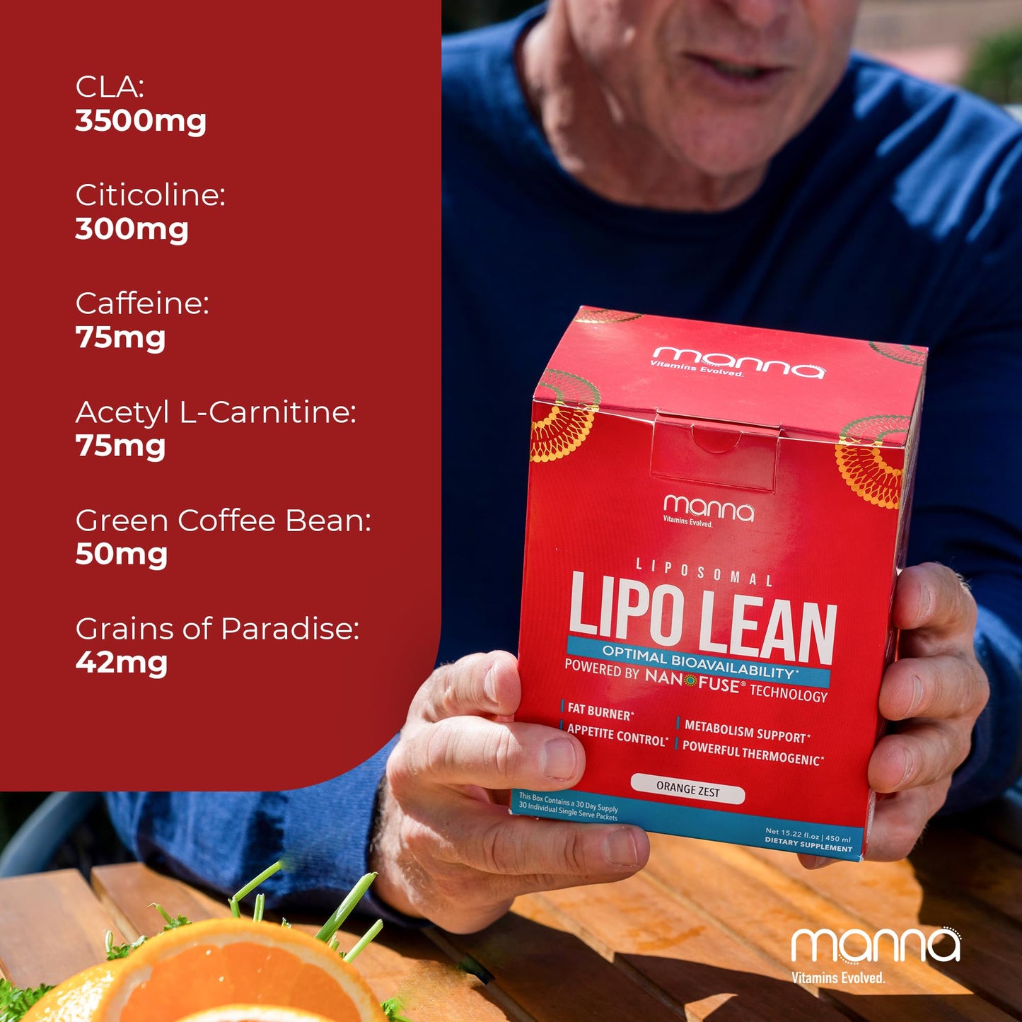 Manna Liposomal Lipo Lean - Fat Burner - Appetite Suppressant for Weight Loss Women & Men