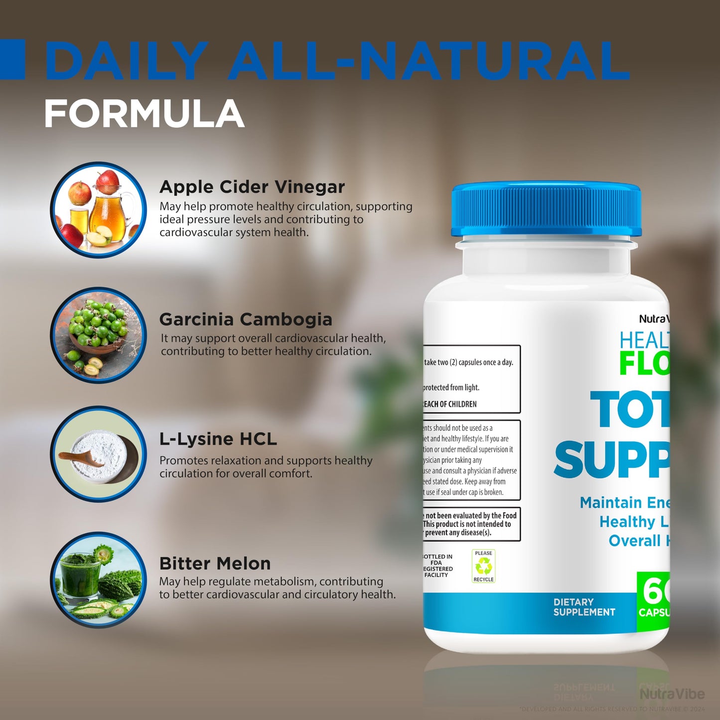 NutraVibe Healthy Flow Capsules - Official HealthyFlow Pills, All-Natural Ingredients to Support Healthy Levels and Overall Well-Being, Premium HealthyFlow Pastillas, Review (60 Capsules)