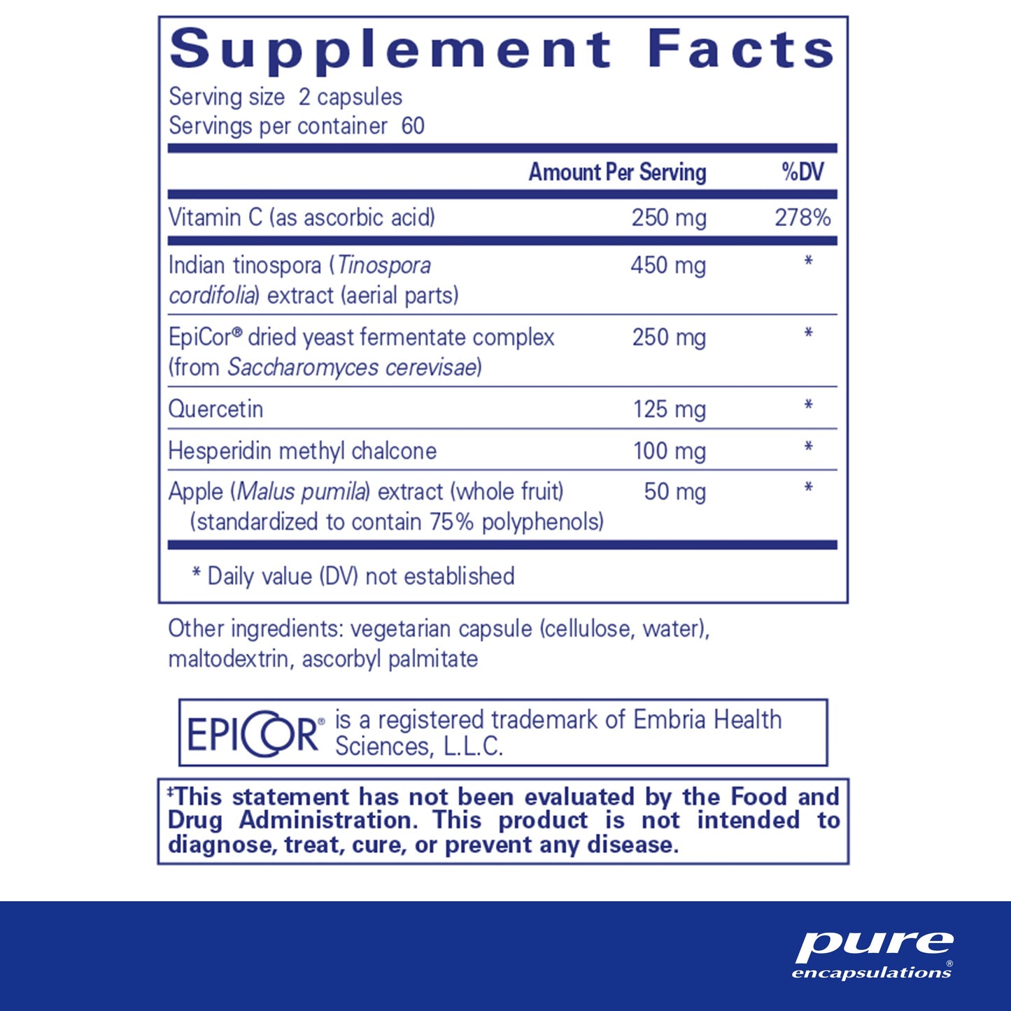 Pure Encapsulations Aller-Essentials | Hypoallergenic Dietary Supplement for Healthy Immune Response and Nasal Function | 120 Capsules