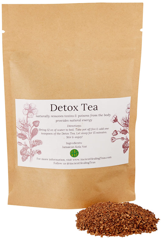 Ancient Healing Teas | Detox Tea | Loose Leaf Tea for Cleansing & Detoxing | Purges the Body of Poisons | Jamaican Kola Nut | 1 oz. | 1 ct.