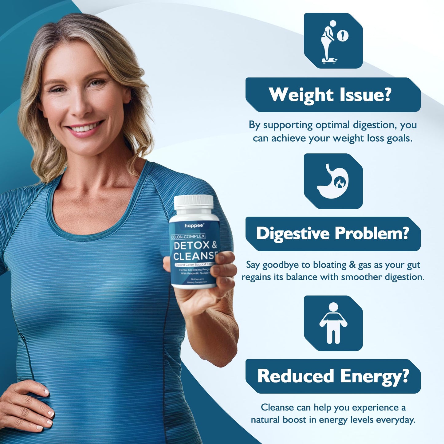 Colon Cleanser & Detox for Weight Loss Support - 15 Day Colon Cleanse Pills & Gut Support Probiotics Men Women - Fast Natural Laxatives Constipation Relief - Intestinal Cleanse for Digestive Health