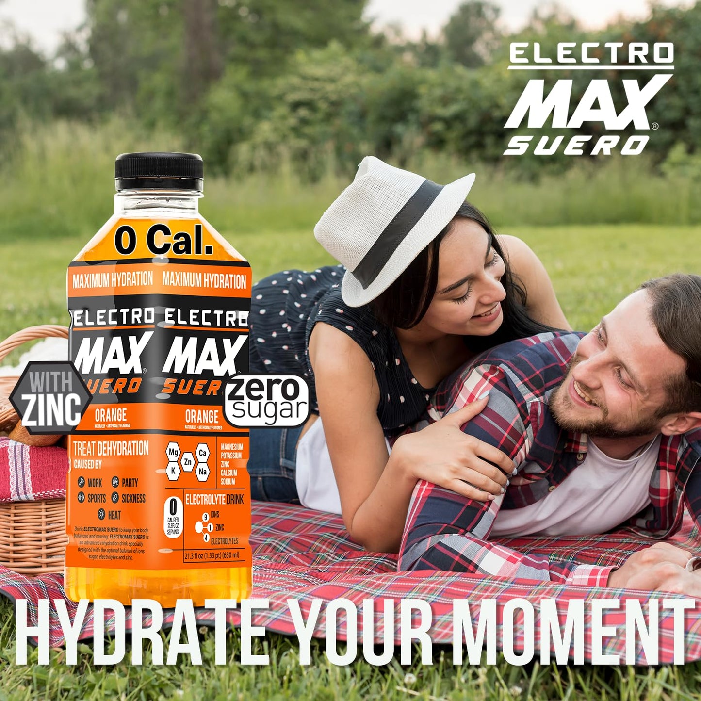 ELECTROMAX SUERO - Zero Sugar Electrolyte Drink - 12-Pack (21.3 Fl Oz Each), Hydration for Sports, Recovery, and Daily Use - Magnesium, Potassium, Zinc, Calcium - Zero Calories. (Fruit Punch)