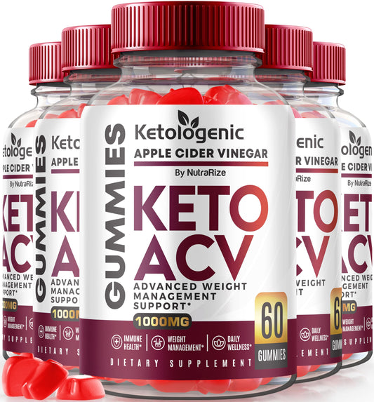 (5 Pack) Ketologenic Keto ACV Gummies Advanced Weight Loss, Ketologenic ACV Gummies, Ketologenic ACV, Keto + ACV Gummies, Ketologenic Detox Formula, Apple Cider Vinegar Supplement (300 Gummies)