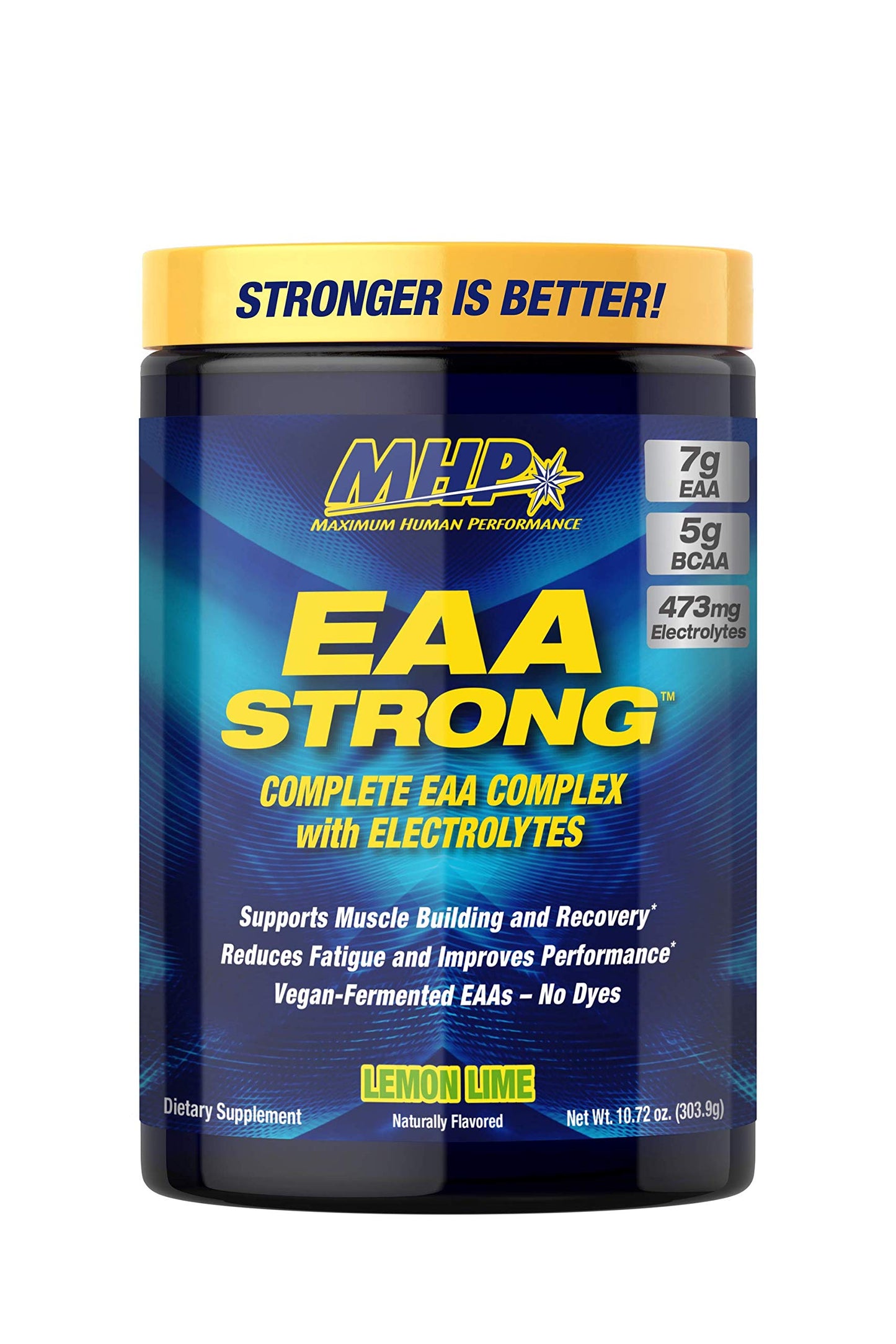 Maximum Human Performance Mhp Eaa Strong, All 9 Essential Amino Acid Supplements, Electrolytes, Lemon Lime