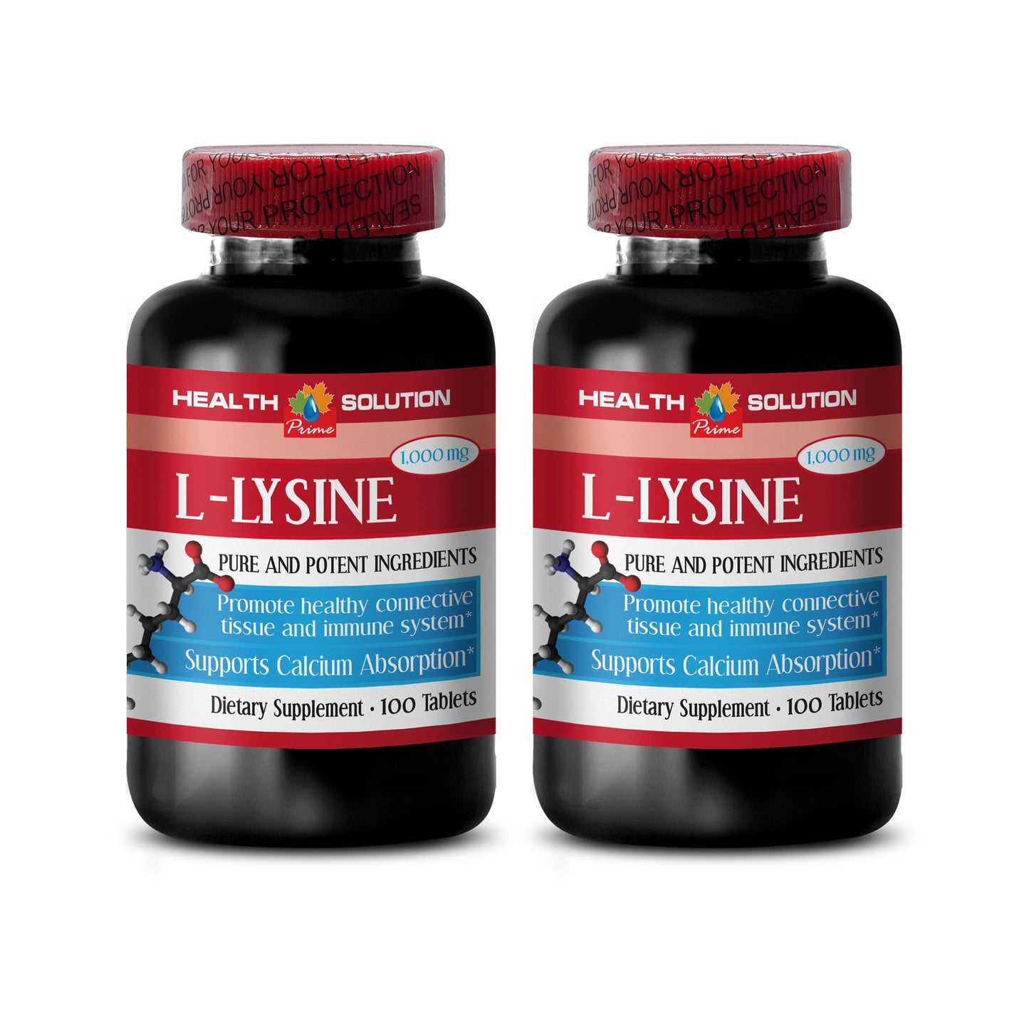 L-lysine 1000 mg Tablets - L-LYSINE 1000MG - Promote Healthy Skin - l-lysine Tablets - l-lysine 1000mg Tablets - l-lysine Supplement - l-lysine Ointment - lysine 1000mg Tablets, 2 Bottles 200 Tabs