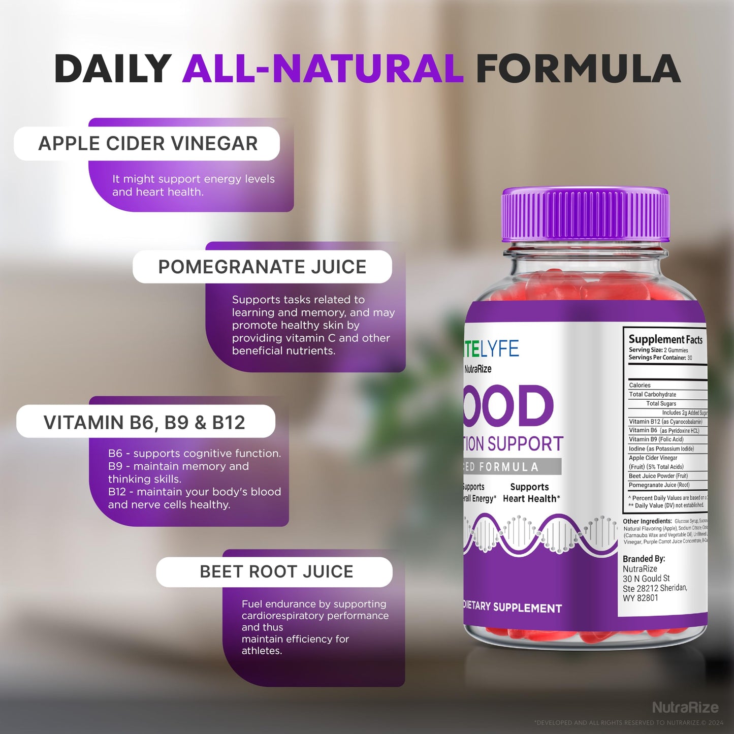 NutraRize (Pack of 2 RiteLyfe Gummies, All Natural Stabilizer to Maintain Stable Healthy Levels and Overall Wellness, Premium Formula RiteLyfe Gomitas Review (120 Gummies)