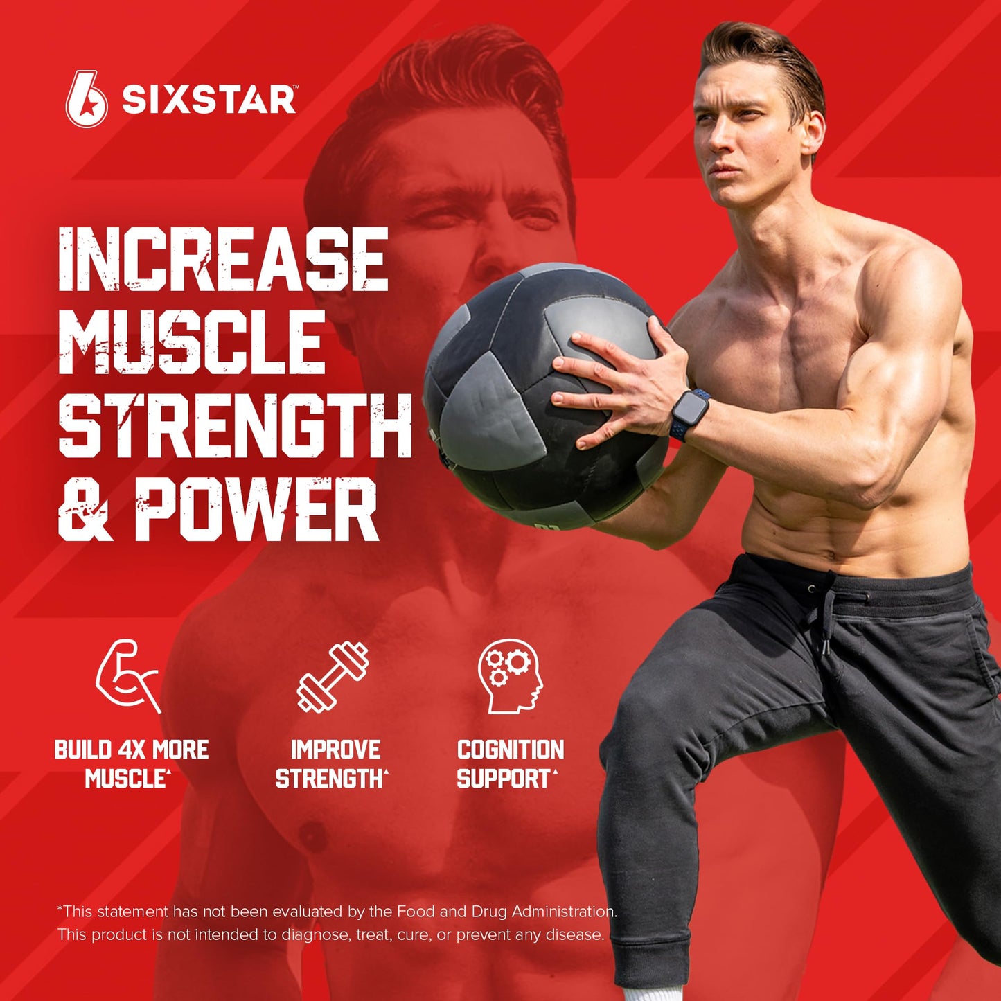 Six Star Creatine Monohydrate Powder, X3 (ICY Snow Cone) - Flavored Creatine HCl Powder Monohydrate Supplement for Muscle Building & Performance - Post Workout Supplement for Men & Women - 30 Servings