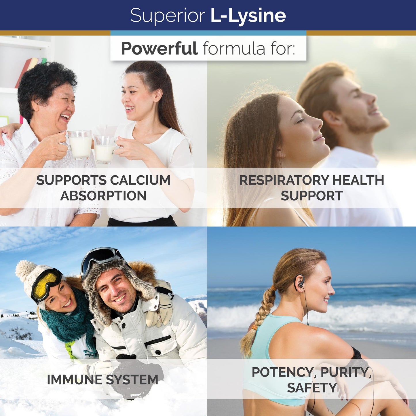 Superior Labs - Best L-Lysine NonGMO - Dietary Supplement -500 mg Pure Active L-Lysine - 120 Vegetable Capsules - Supports Calcium Absorption - Immune System & Respiratory Health Support