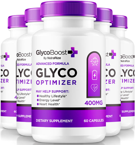 NutraRize (5 Pack) GlycoBoost - Official Glyco Boost Blood Support Formula, All Natural Capsules for Healthy and Stable Levels, GlycoBoost Blood Vessel Cleaner, Glyco Boost Optimizer (300 Capsules)