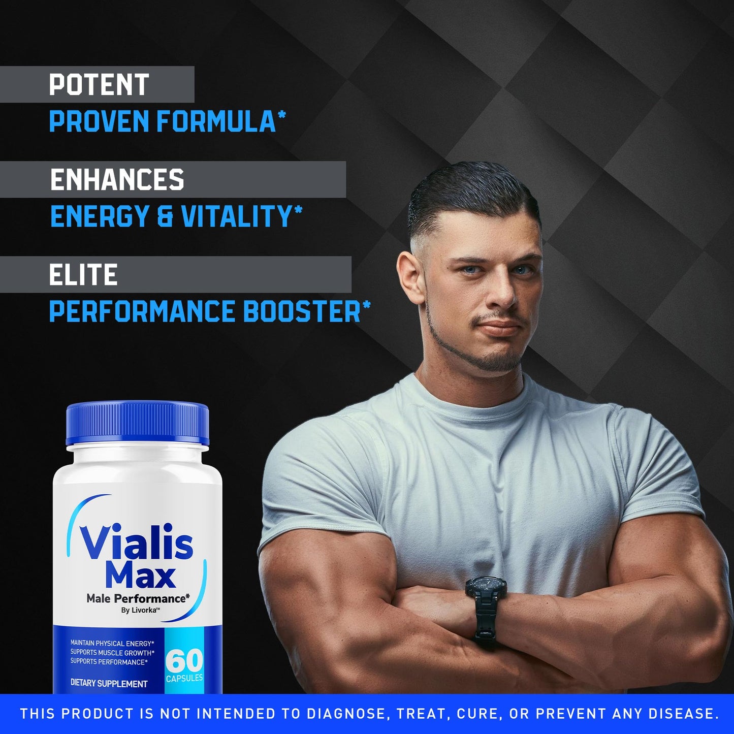 Vialis Max Pills for Men, Vialis Max, Vialis Max for Men, Vialis Max Pill for Men, Vialis Max Supplement, Vialis Max Supplement for Men, Vialis Max Support Capsules, 60 Capsules for 1 Month