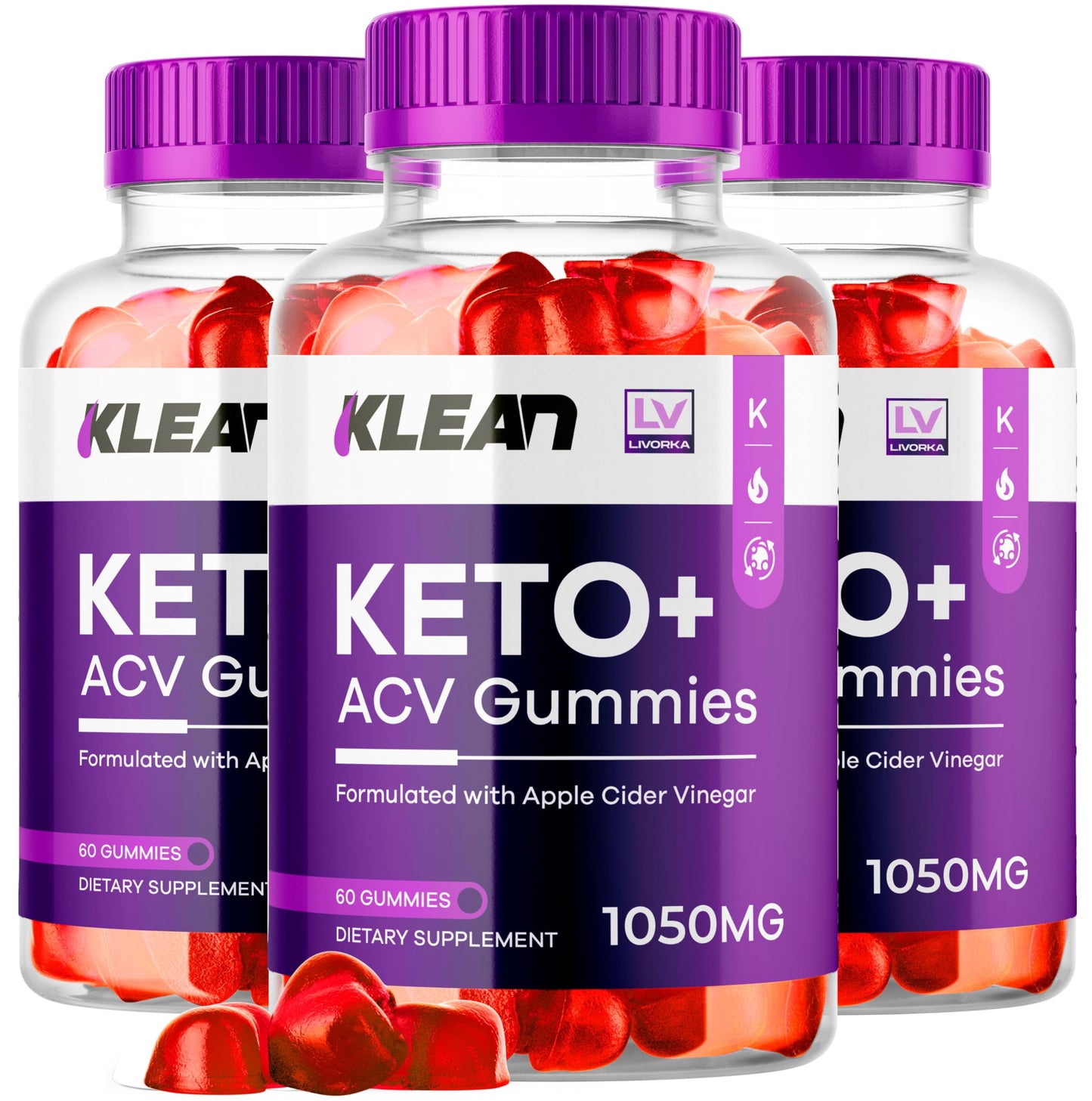 (3 Pack) Klean Keto ACV Gummies Advanced Weight Loss Support, Klean Keto, Keto Klean ACV Weight Loss Gummies 1050MG, Klean Keto Plus ACV Gummies, KetoKlean Gummies, 180 Gummies for 3 Months