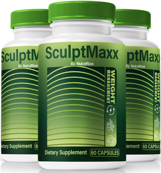 (3 Pack) SculptMaxx Capsules, Official Sculpt Maxx Pills, Powerful Blend to help Achieve your Ideal Body Shape, All-Natural Support for your Fitness Journey, Sculpt Max Pastillas Review (180 Capsules)