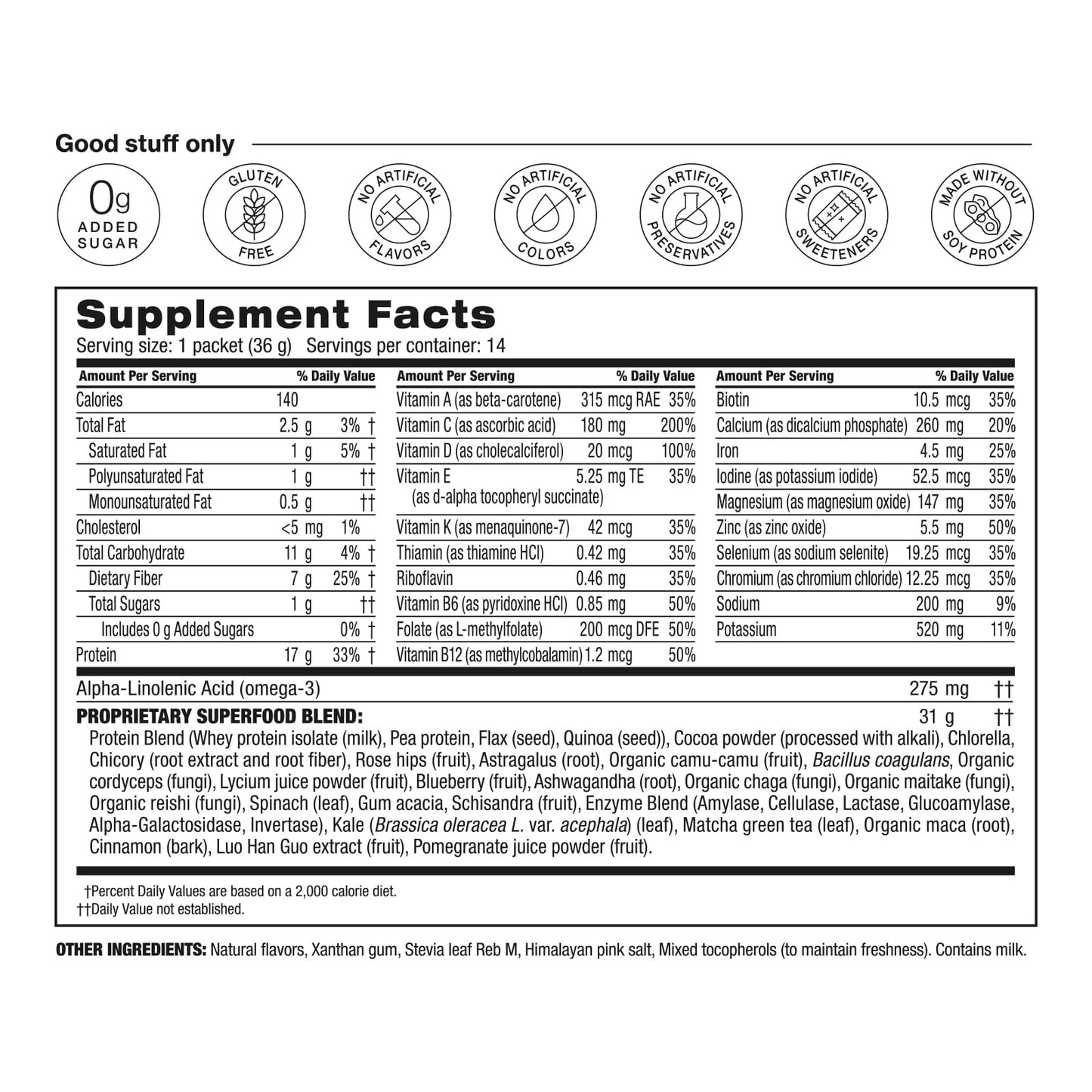 shakeology 0g Added Sugar Whey Protein Powder Blend - Gluten Free, Superfood Protein Shake with Vitamins and Minerals - Helps Support Healthy Weight Loss, Lean Muscle Support - Chocolate, 14 Servings