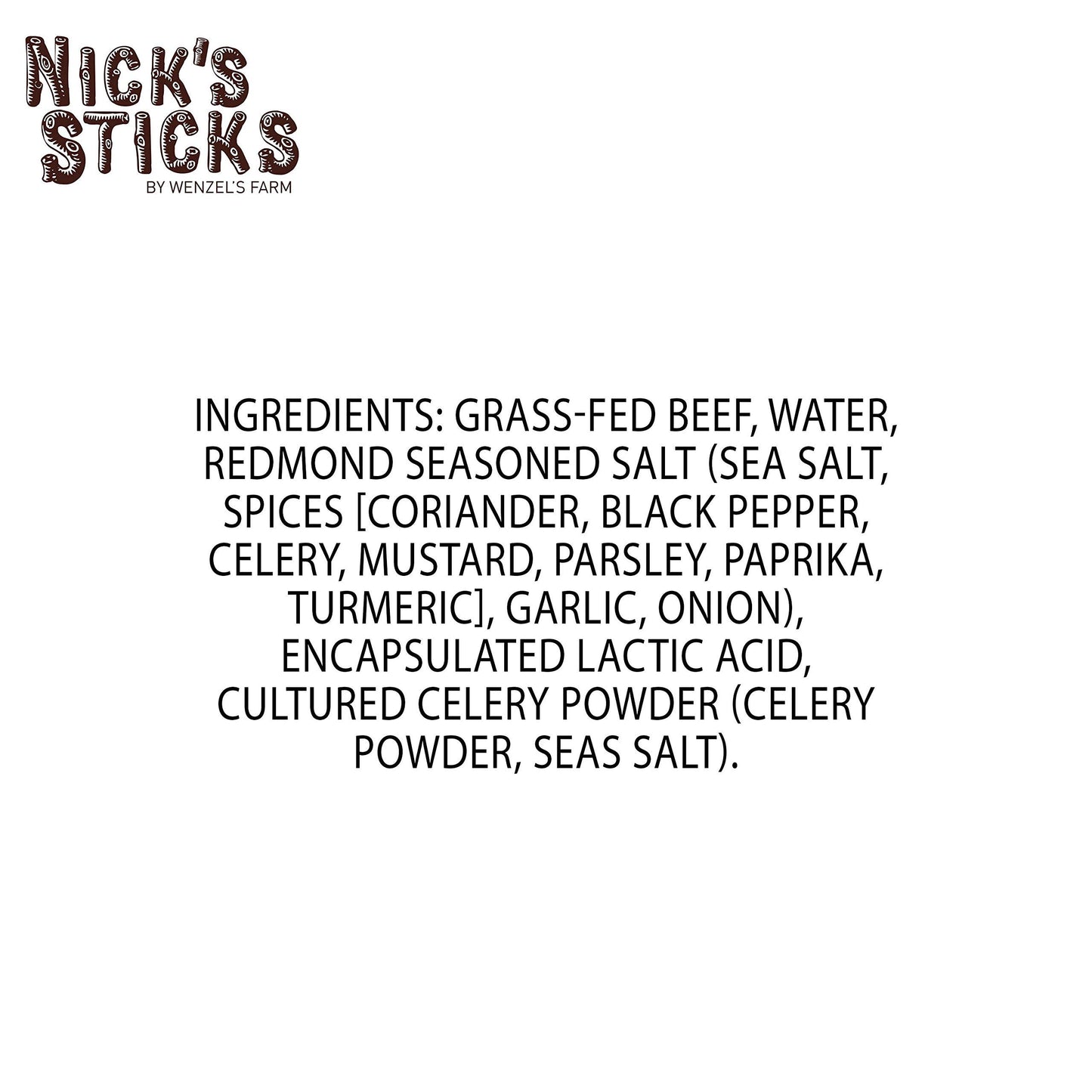 Nicks Sticks 100 GrassFed Beef Snack Sticks  Made in the USA  Gluten Free  Paleo Keto Whole30 Approved  No Soy Antibiotics or Hormones 12  17oz Packages of 2 Sticks