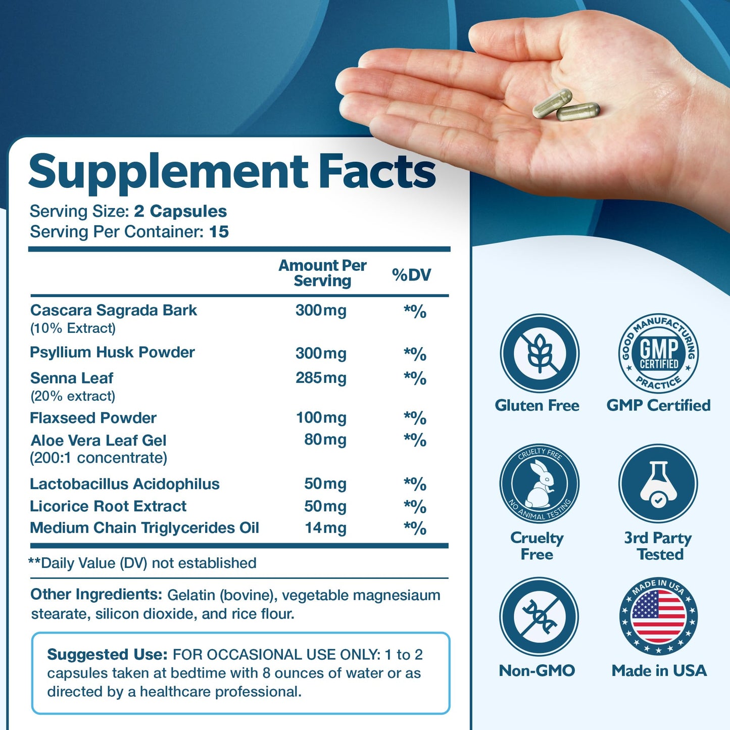 Colon Cleanser & Detox for Weight Loss Support - 15 Day Colon Cleanse Pills & Gut Support Probiotics Men Women - Fast Natural Laxatives Constipation Relief - Intestinal Cleanse for Digestive Health