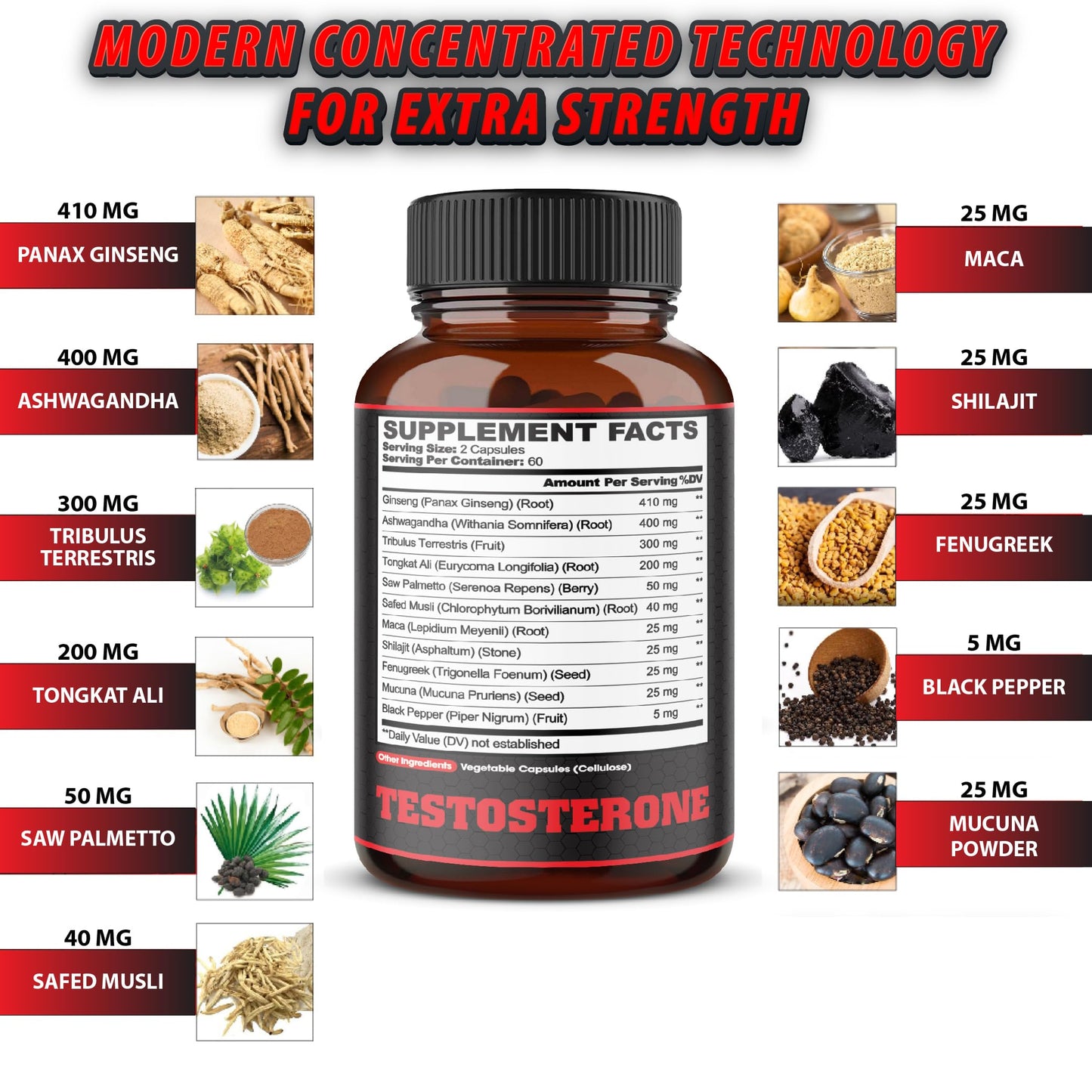 agobi 11in1 Testosterone Supplement - 120 Capsules for 2 Month
