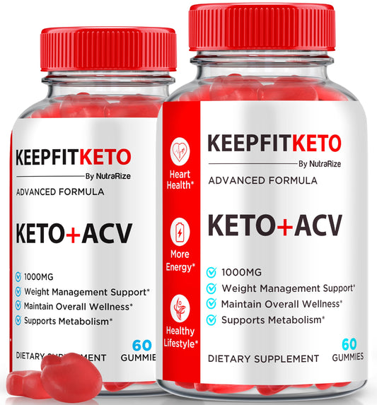 (2 Pack) Keep Fit Keto ACV Gummies, Official KeepFit Keto, Keto+ACV Weight Loss Gummies, Keto Plus Apple Cider Vinegar Gummy, Keep Fit Keto Formula, KeepFit Keto Gomitas, ACV Keto Gum (120 Gummies)