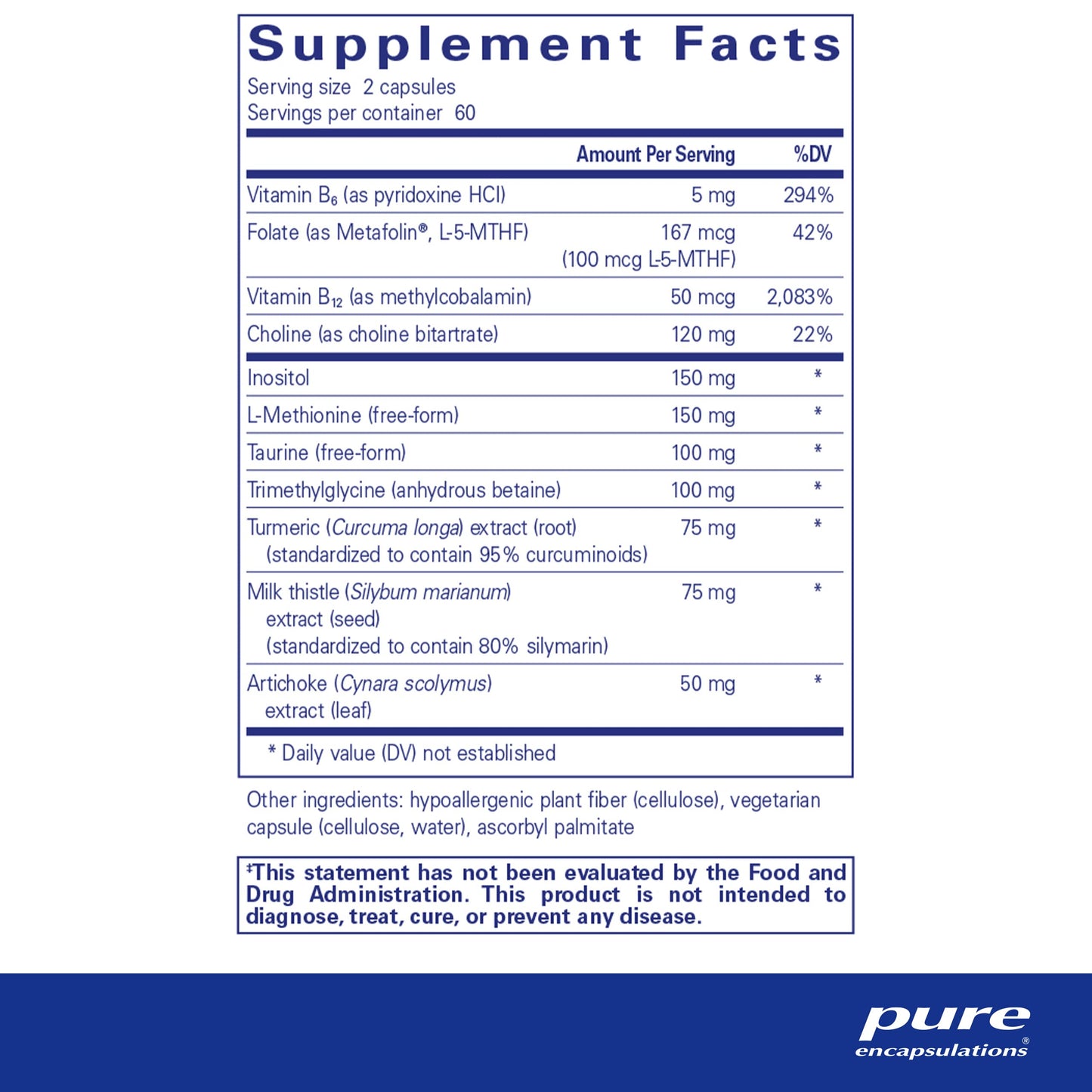 Pure Encapsulations Lipotropic Detox | Hypoallergenic Supplement Supports Liver Function and Detoxification | 120 Capsules