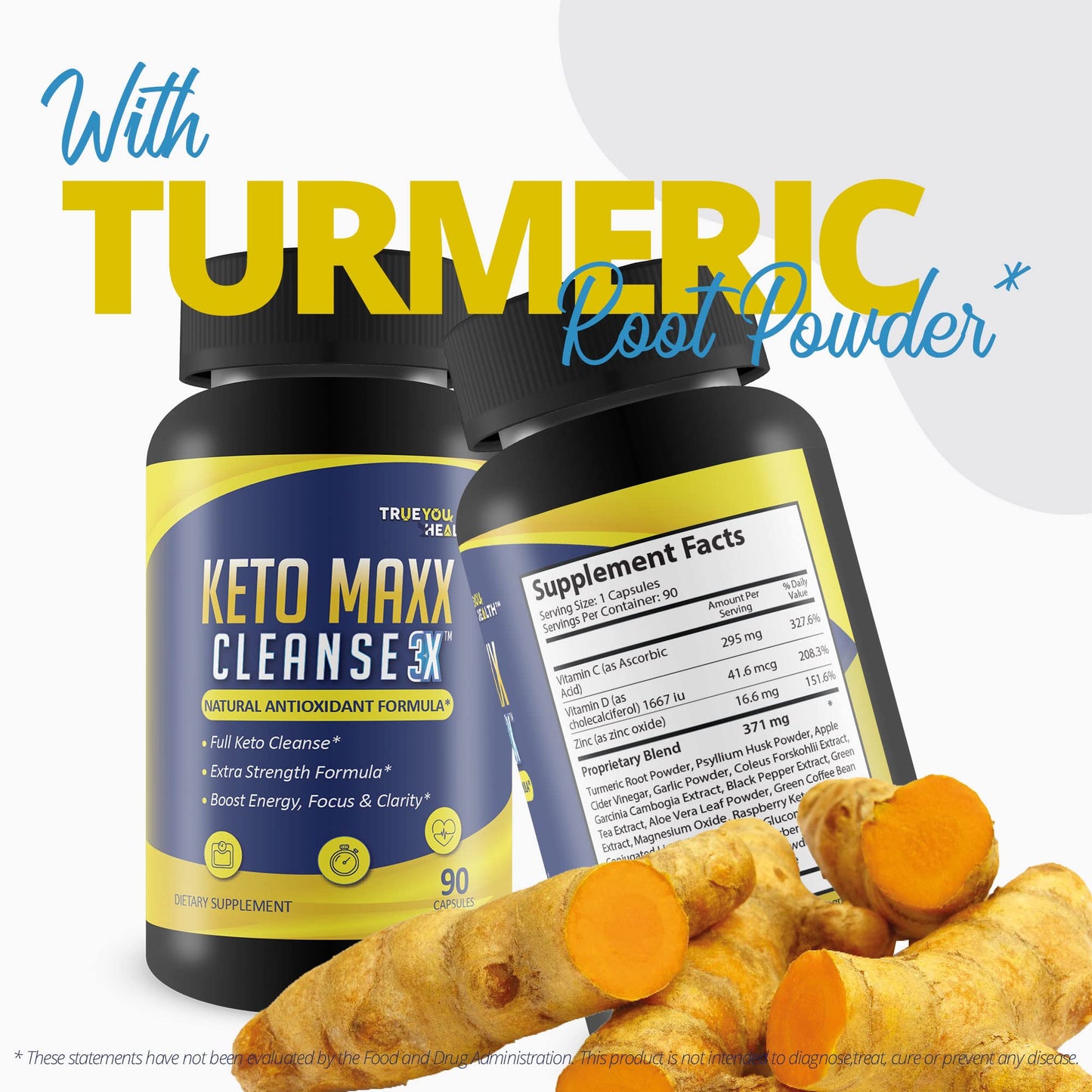 Keto Maxx Cleanse 3X - Keto Friendly Cleanser - 90 Day Supply - Cleanse & Detox Support - Help Flush Waste, Toxins, & Impurities - Aid Digestion, Gut Health, & Reduced Inflammation - Boost Energy