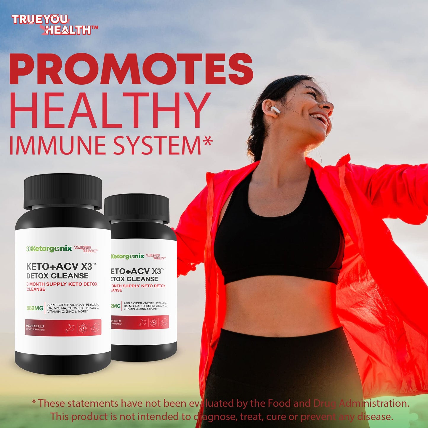 3X Ketorganix Keto+ACV 3X Detox Cleanse - 3 Month Supply Keto Detox Cleanse - Natural Mounjaro Detox Support with Full Body Cleanse - Promote Immune Health - Help Reduce Oxidative Stress