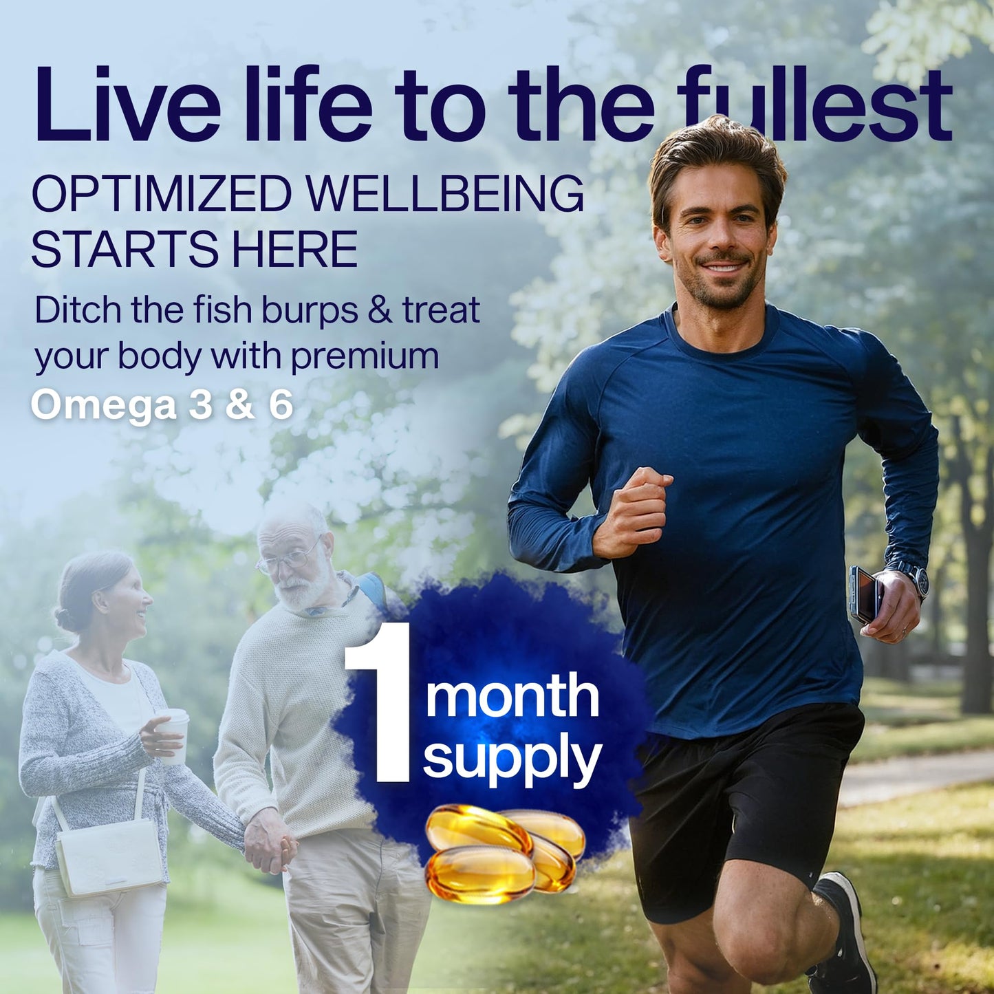 Fish Oil Omega 3 Supplements Alternative-YES Omega 3 & 6 Fatty Acid - Burpless, Plant Based - DHA, EPA, SDA - Cholesterol, Heart, Skin, Energy, Eyes, Immunity Support by YES (120 gelcaps)